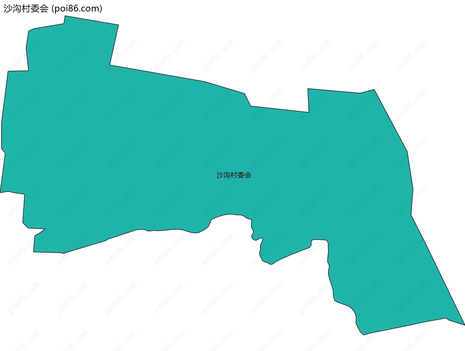 沙沟村委会边界地图