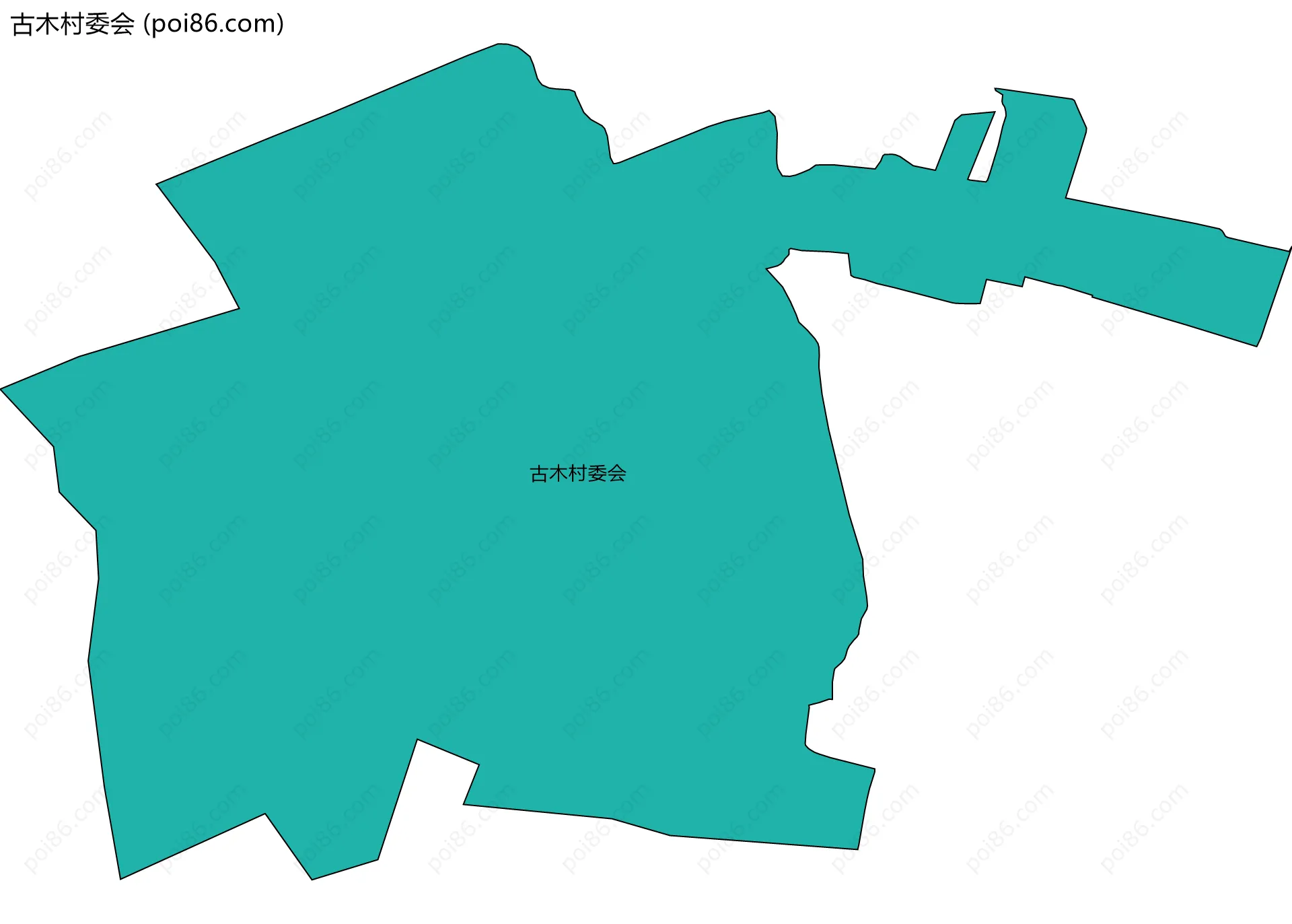 古木村委会边界地图