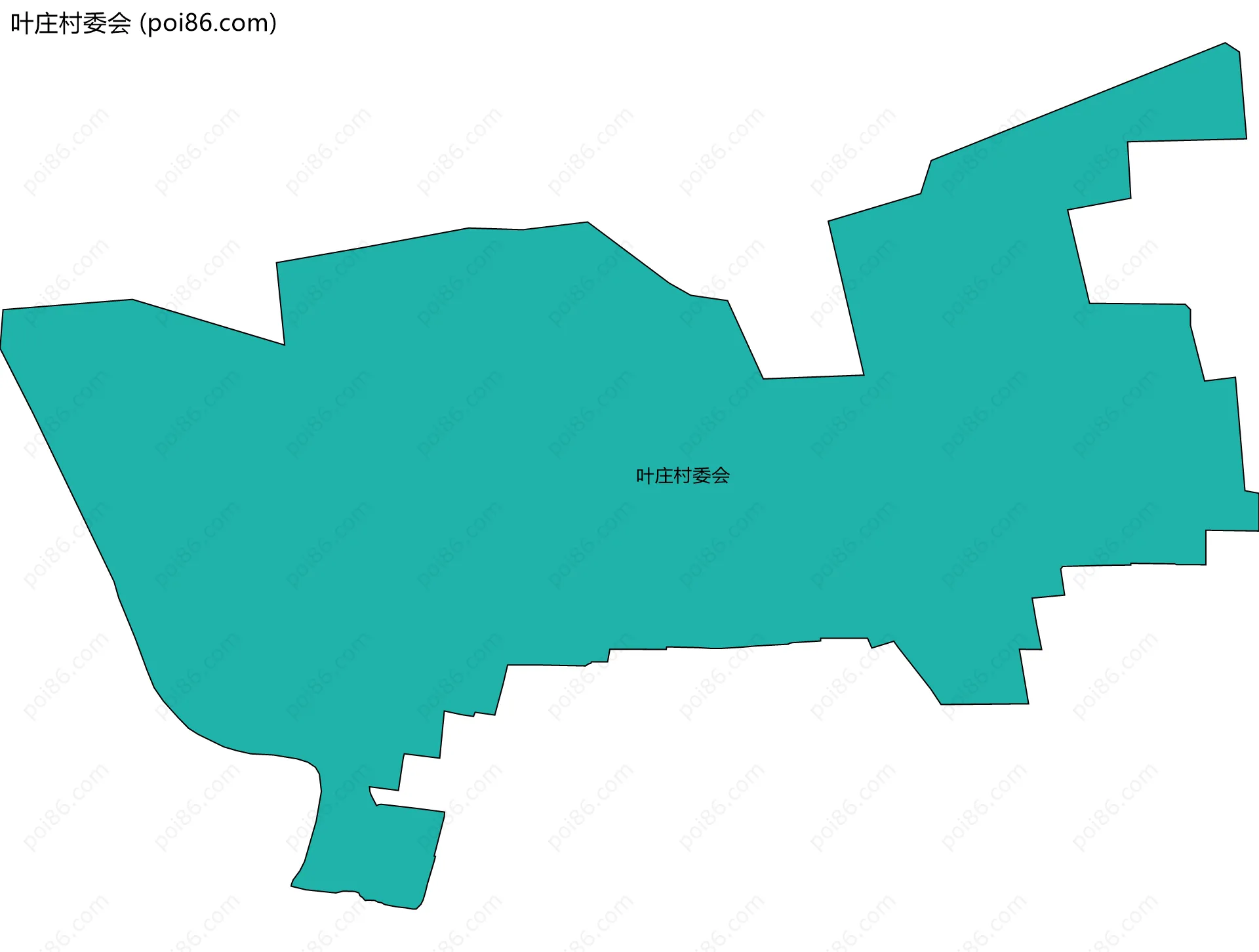 叶庄村委会边界地图