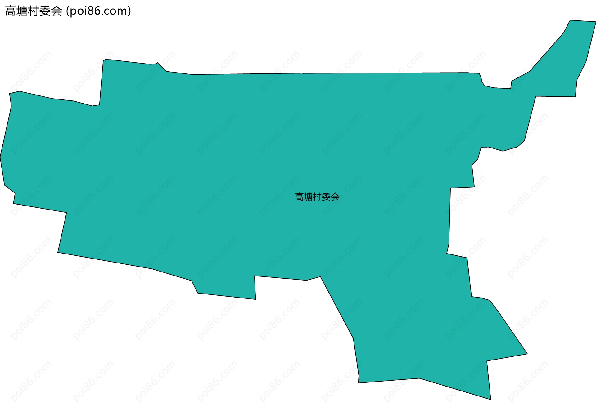 高塘村委会边界地图
