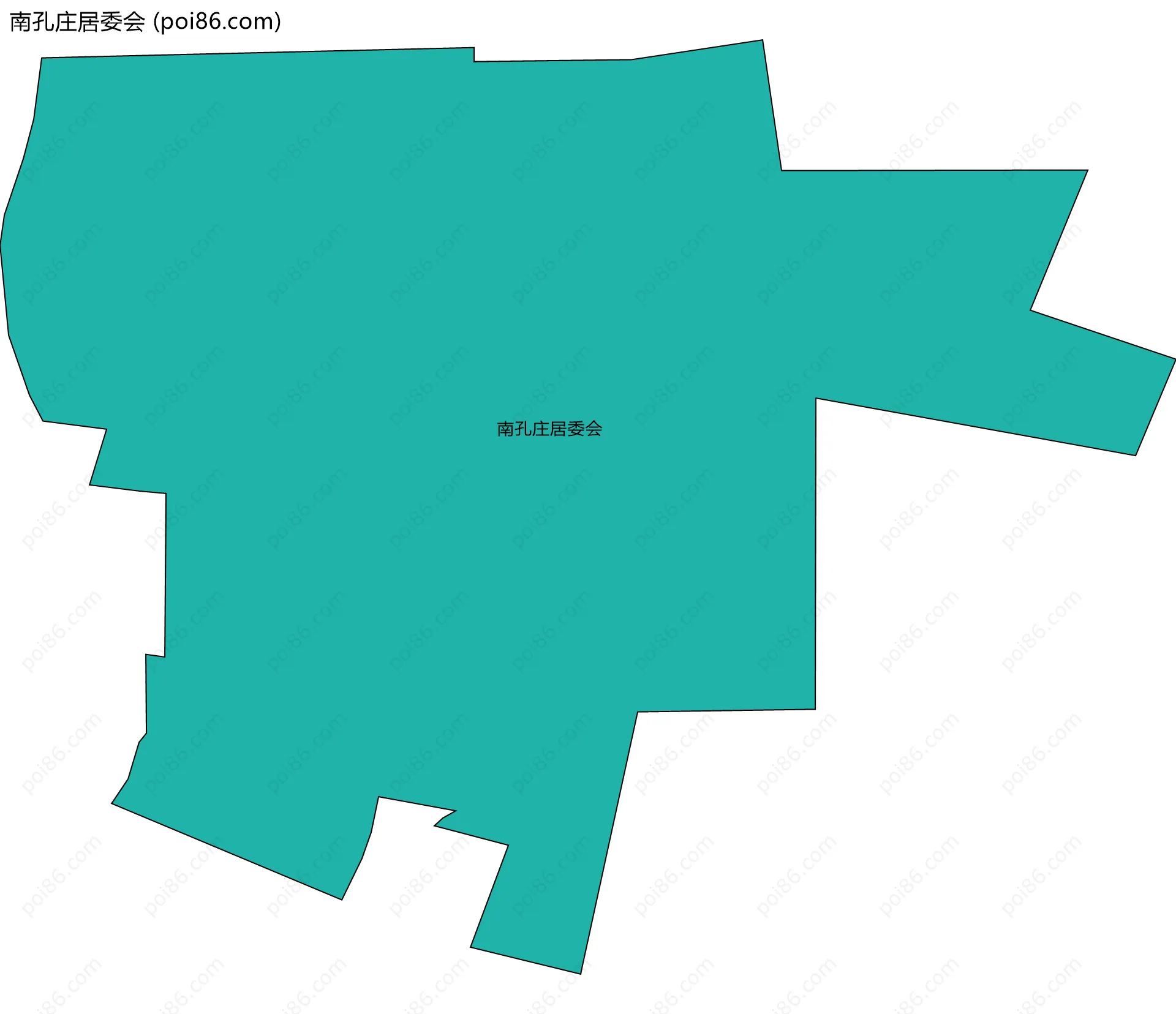 南孔庄居委会边界地图