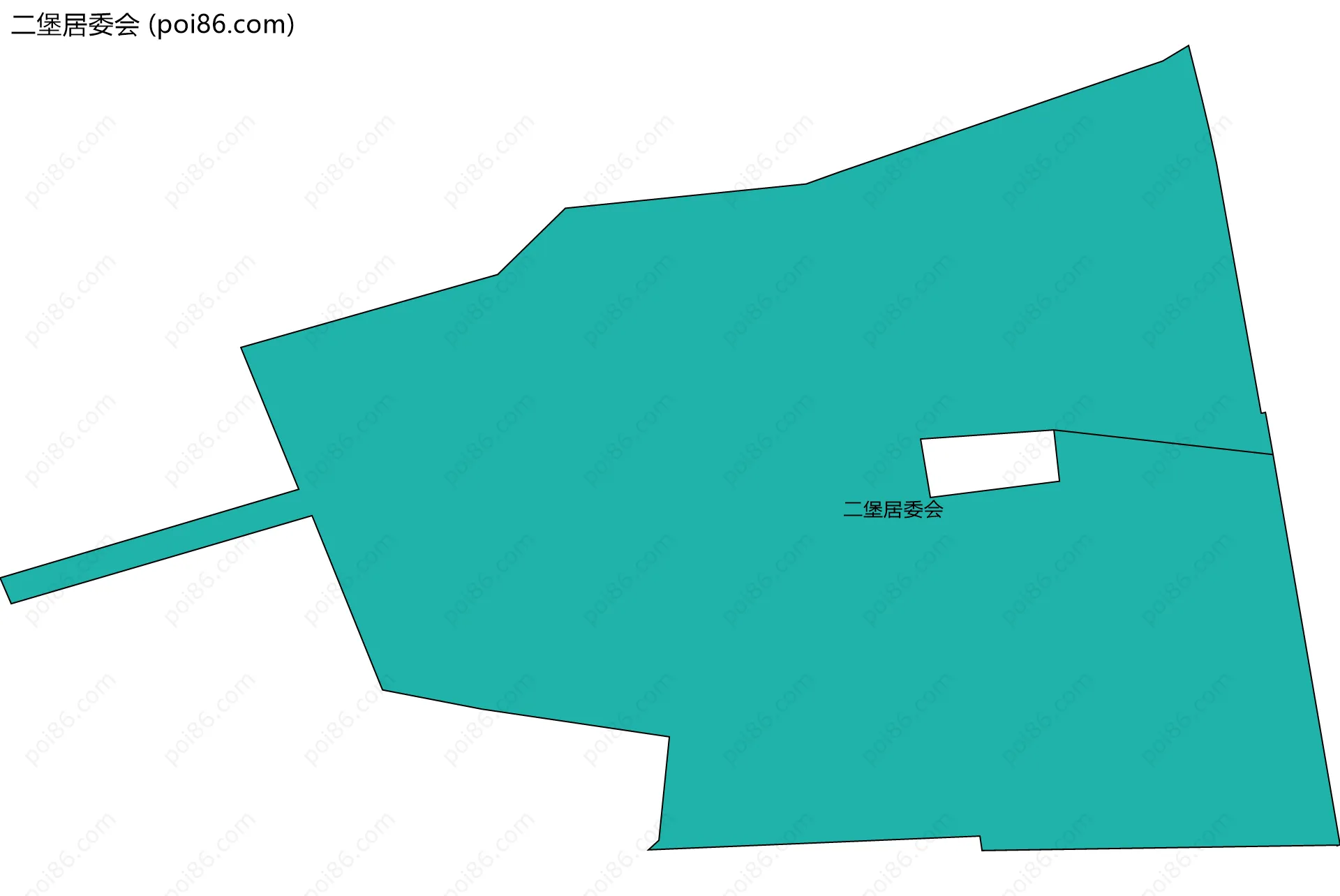 二堡居委会边界地图