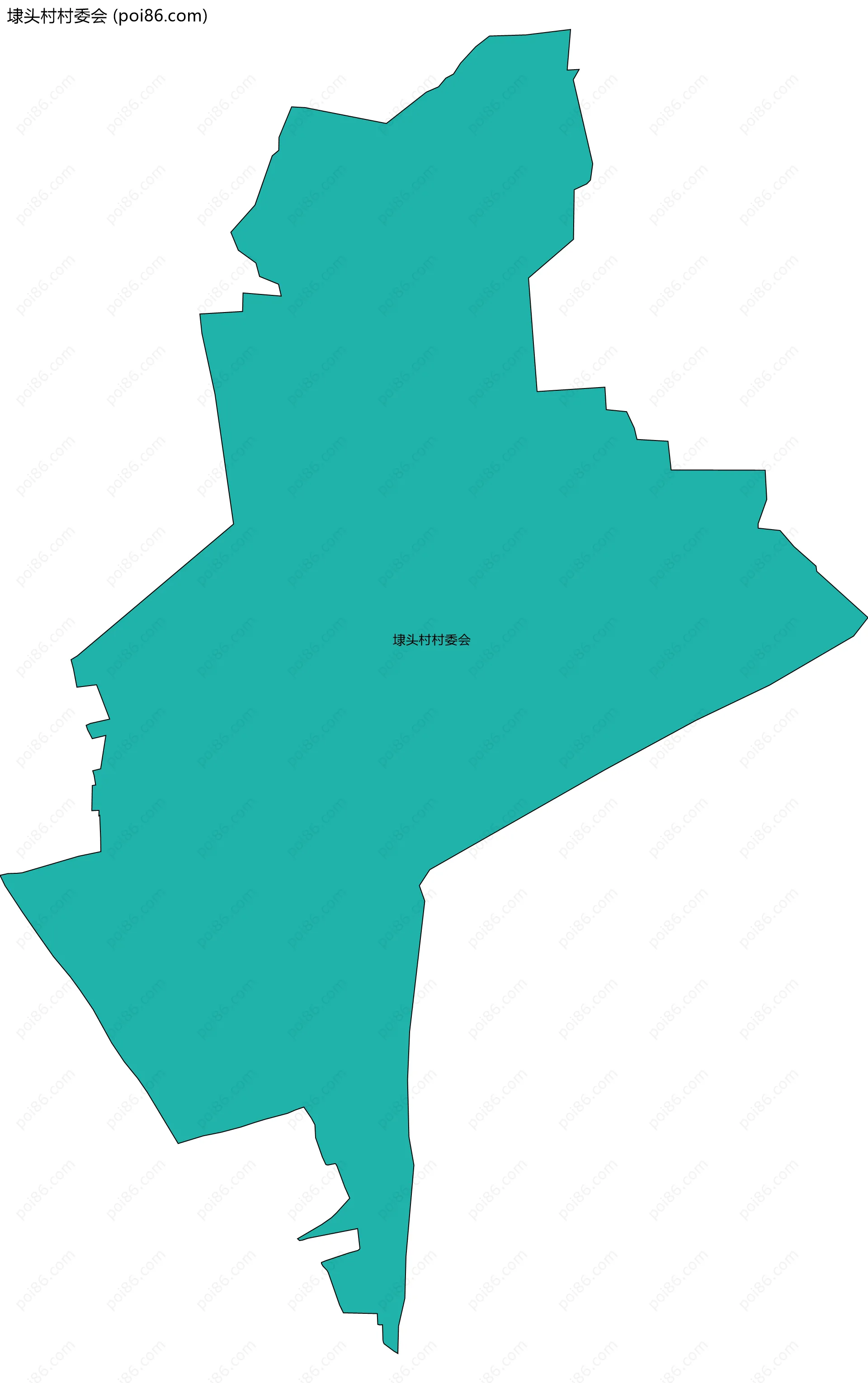 埭头村村委会边界地图