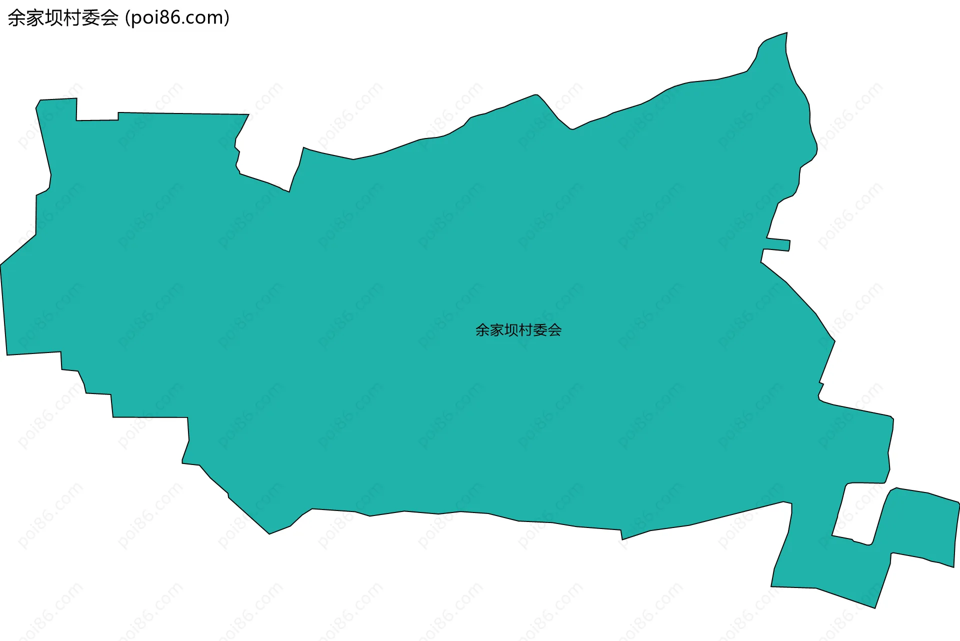 余家坝村委会边界地图