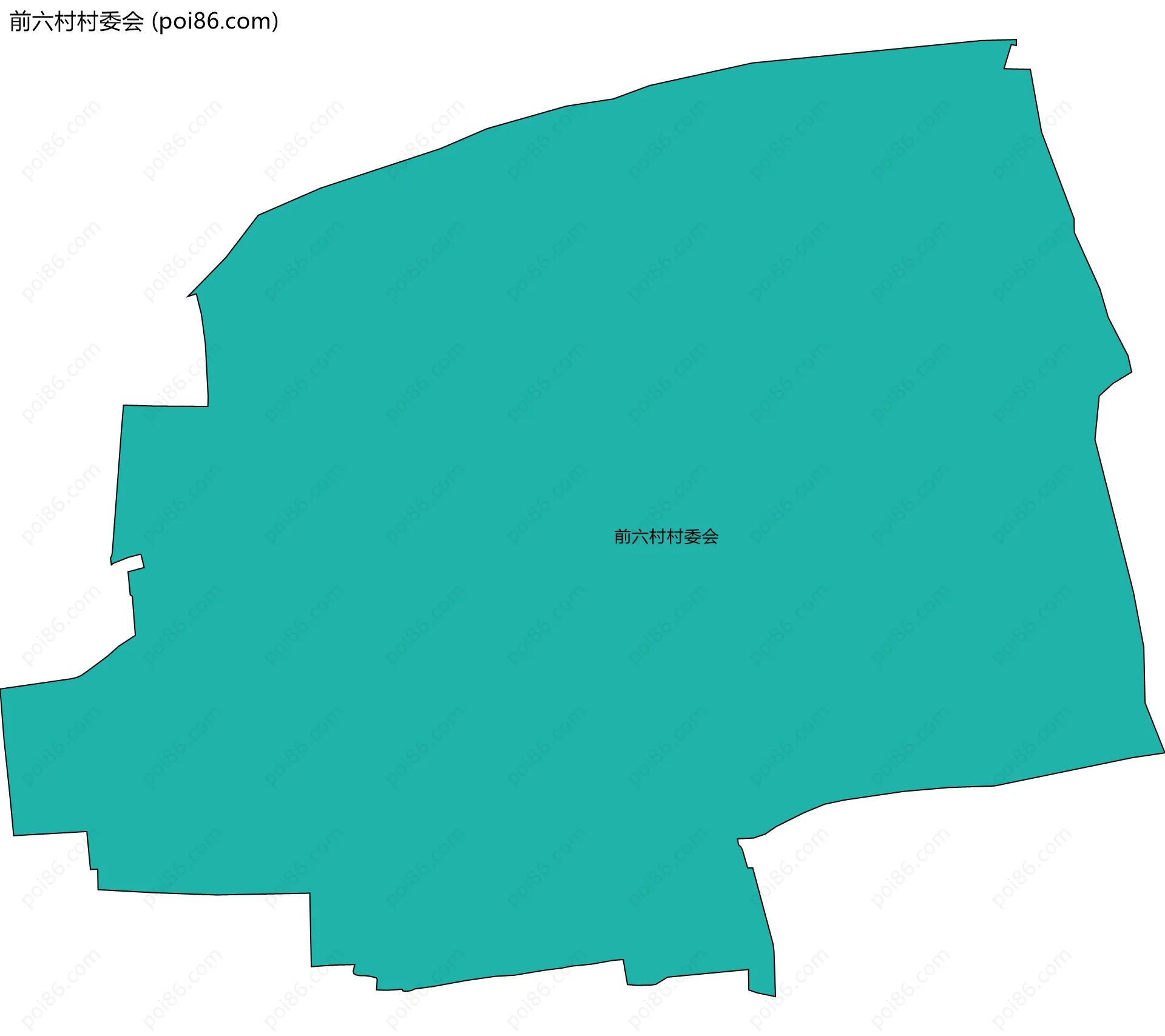前六村村委会边界地图