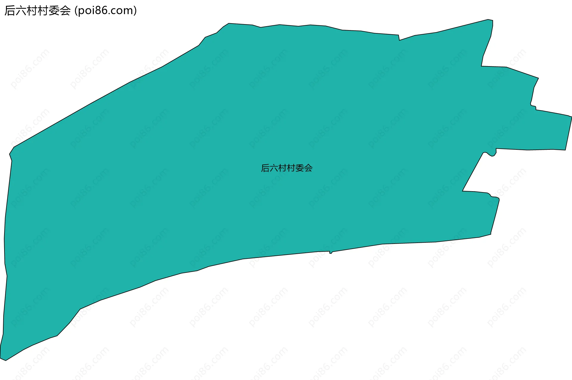 后六村村委会边界地图