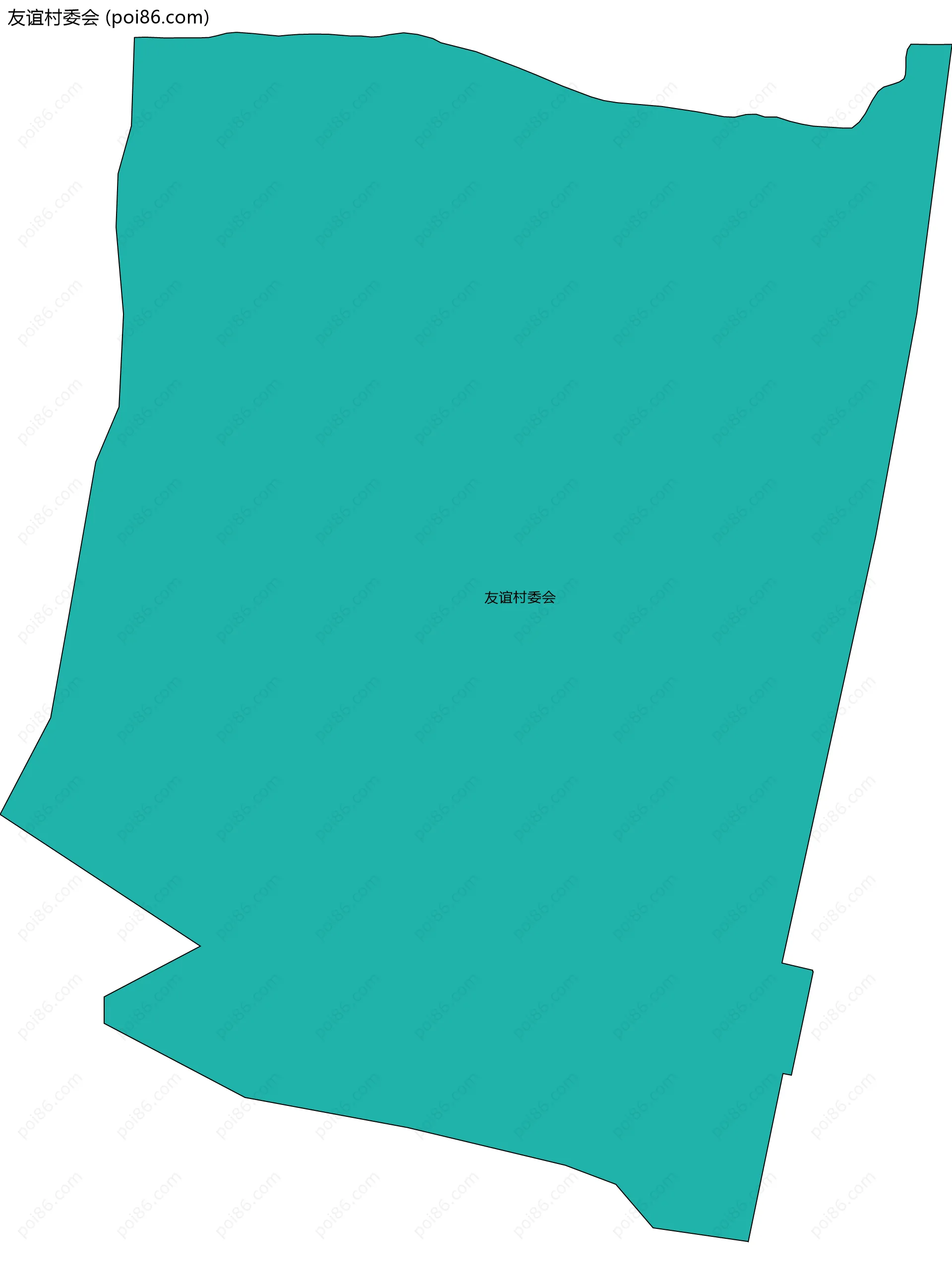 友谊村委会边界地图