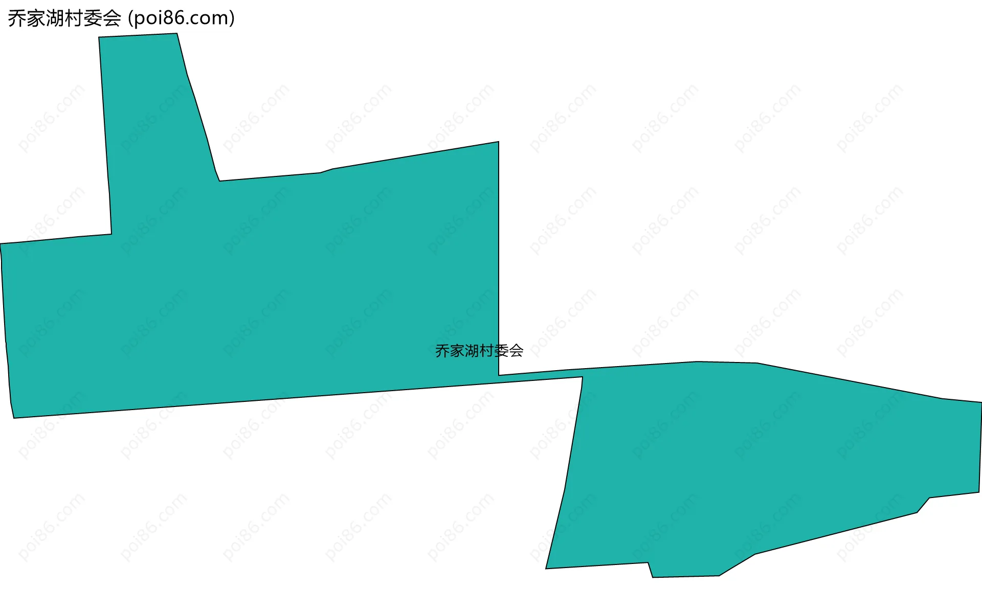 乔家湖村委会边界地图