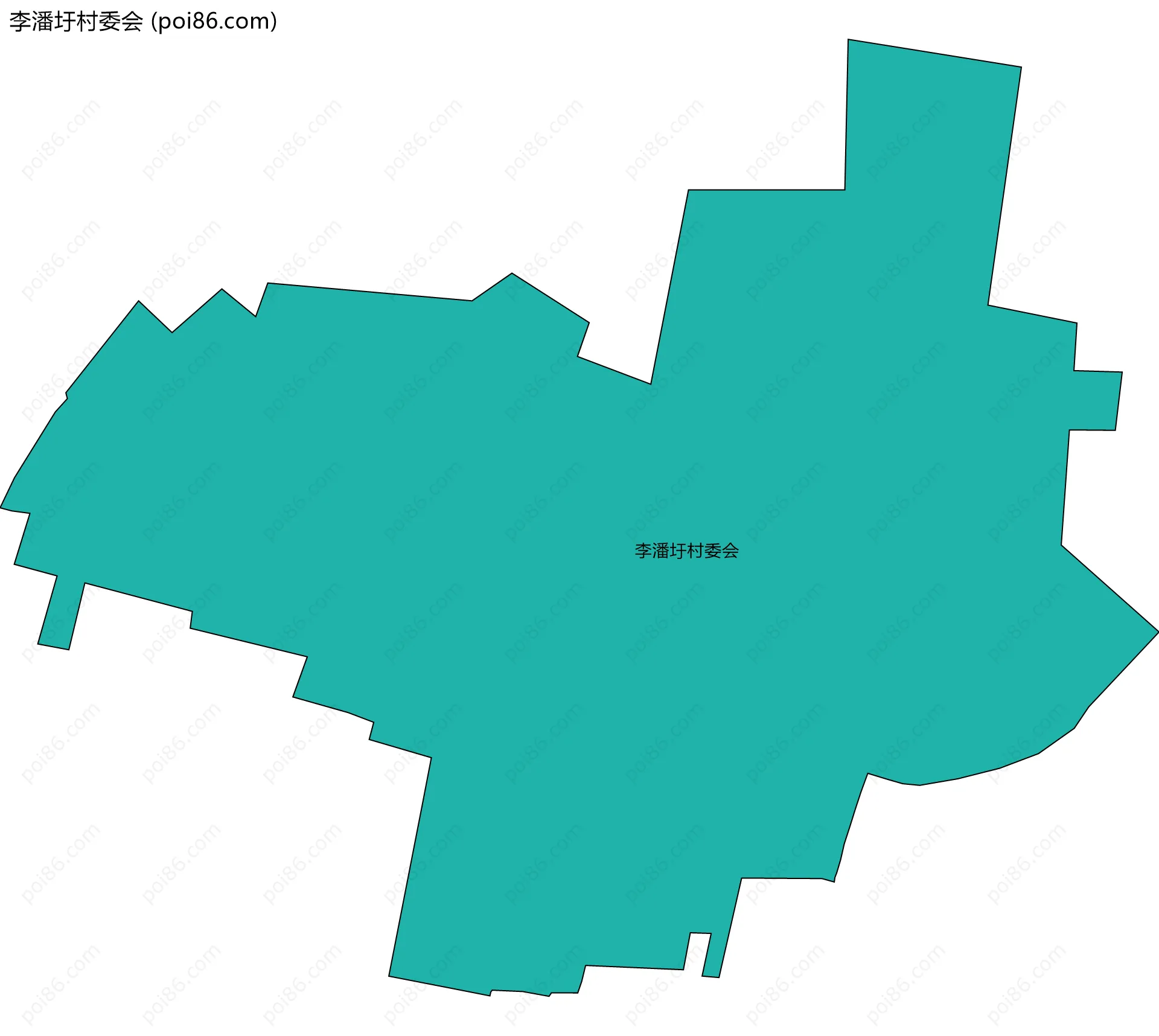 李潘圩村委会边界地图