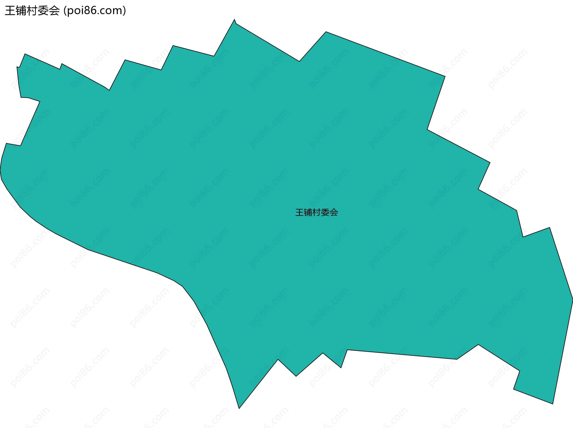 王铺村委会边界地图