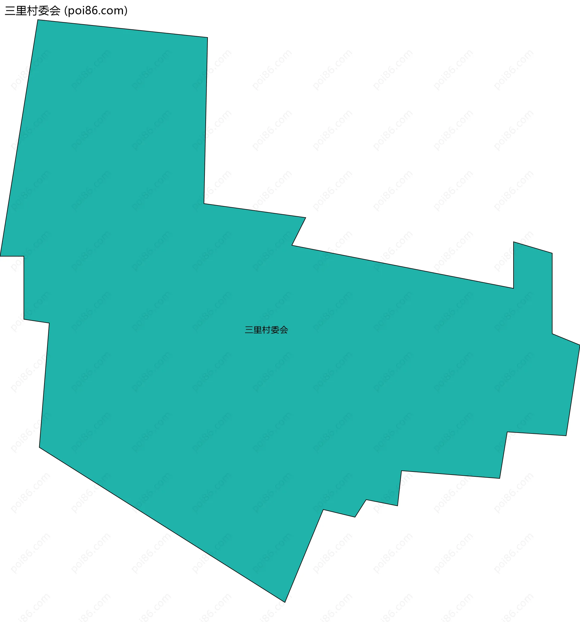 三里村委会边界地图