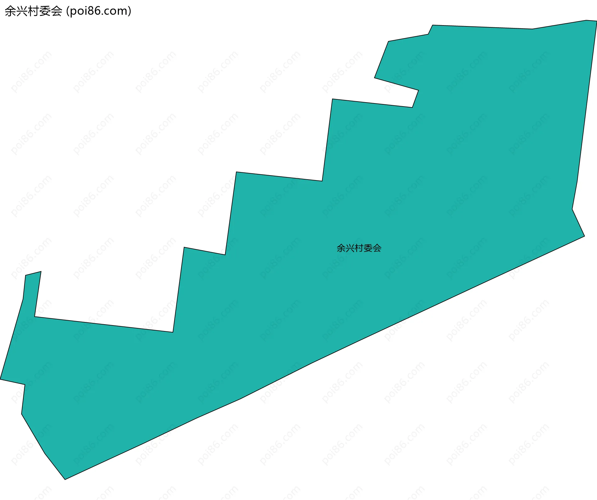 余兴村委会边界地图