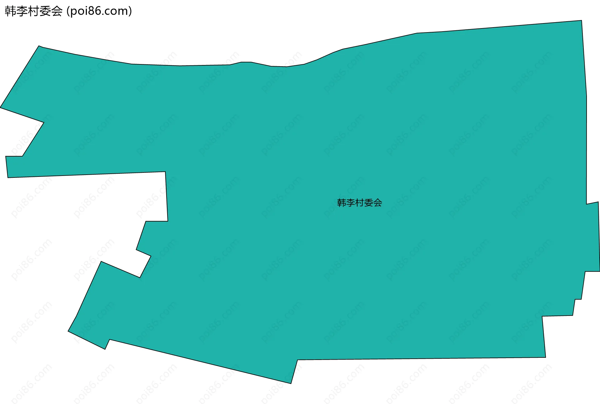 韩李村委会边界地图
