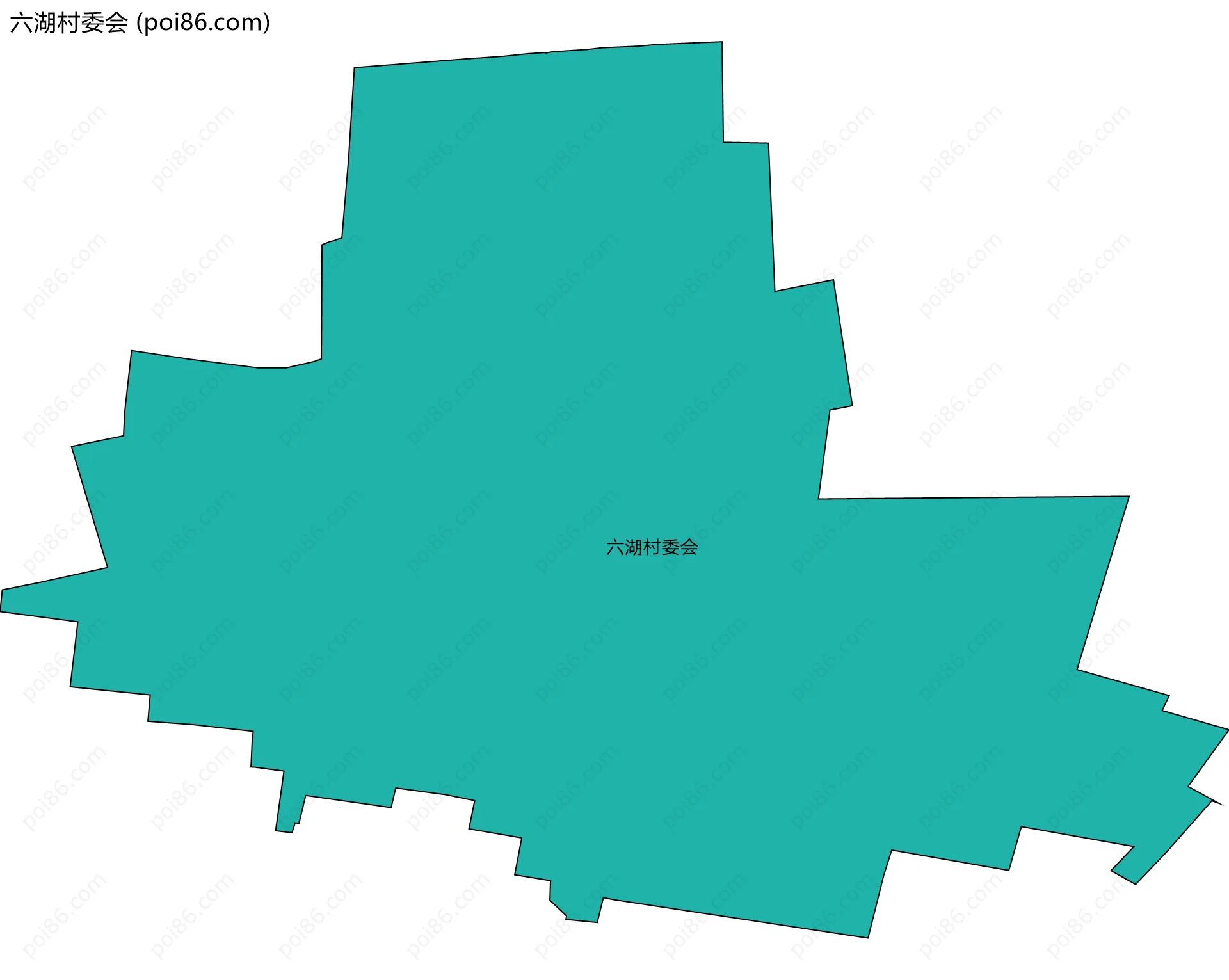 六湖村委会边界地图