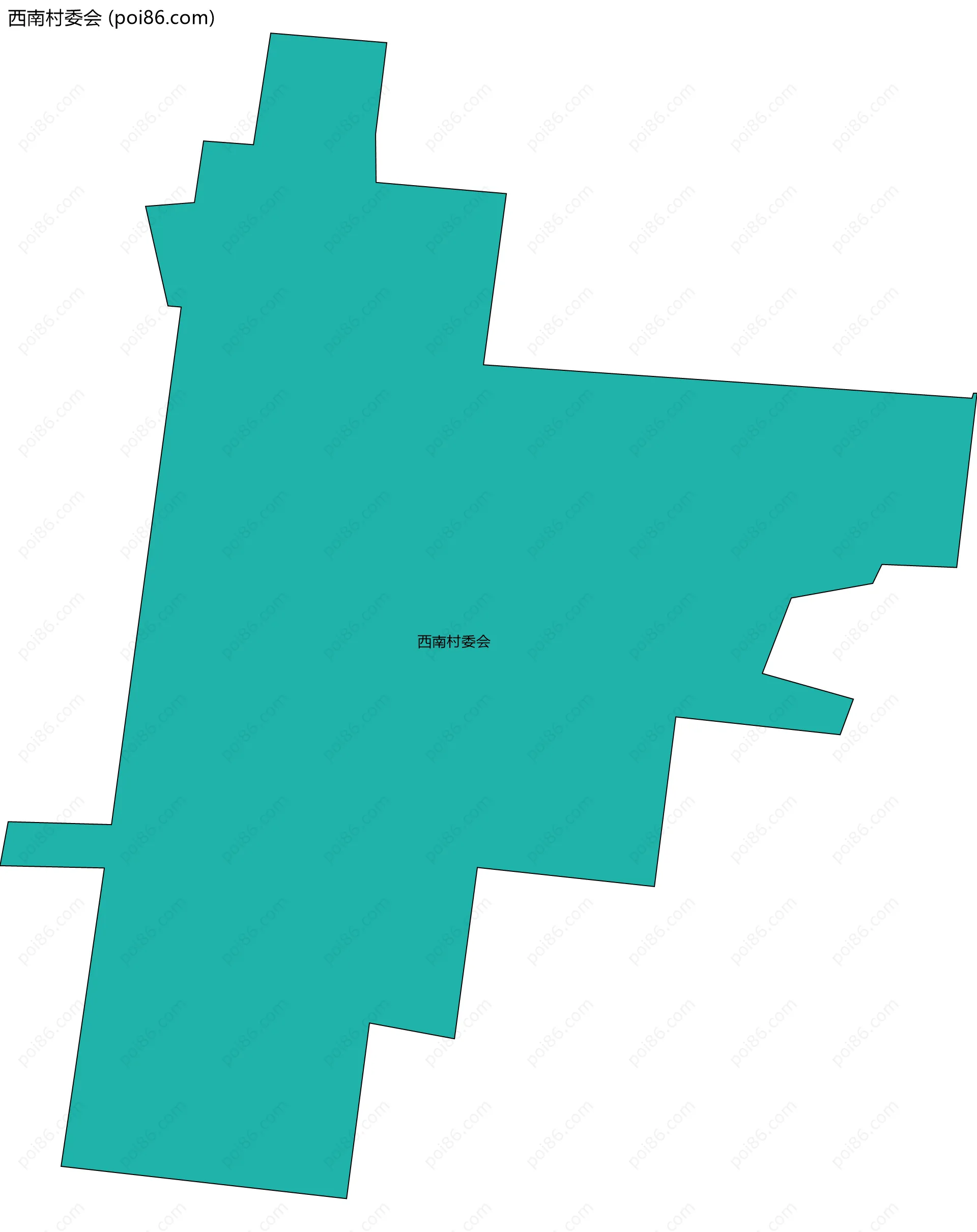 西南村委会边界地图