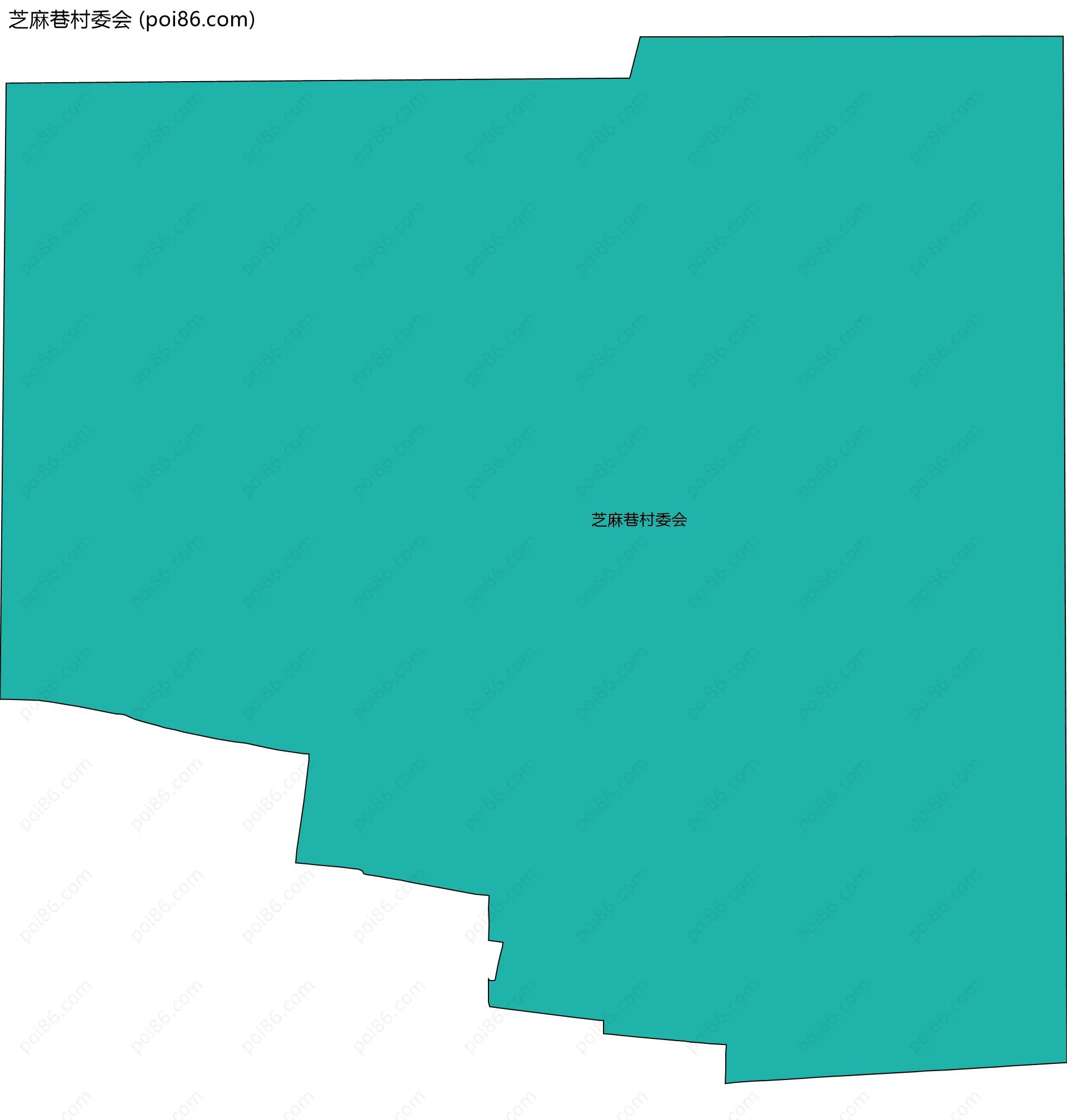 芝麻巷村委会边界地图