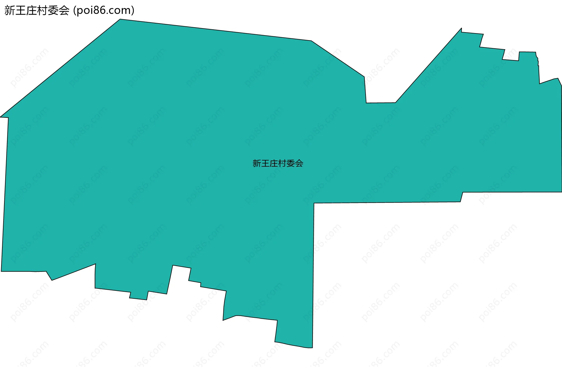 新王庄村委会边界地图