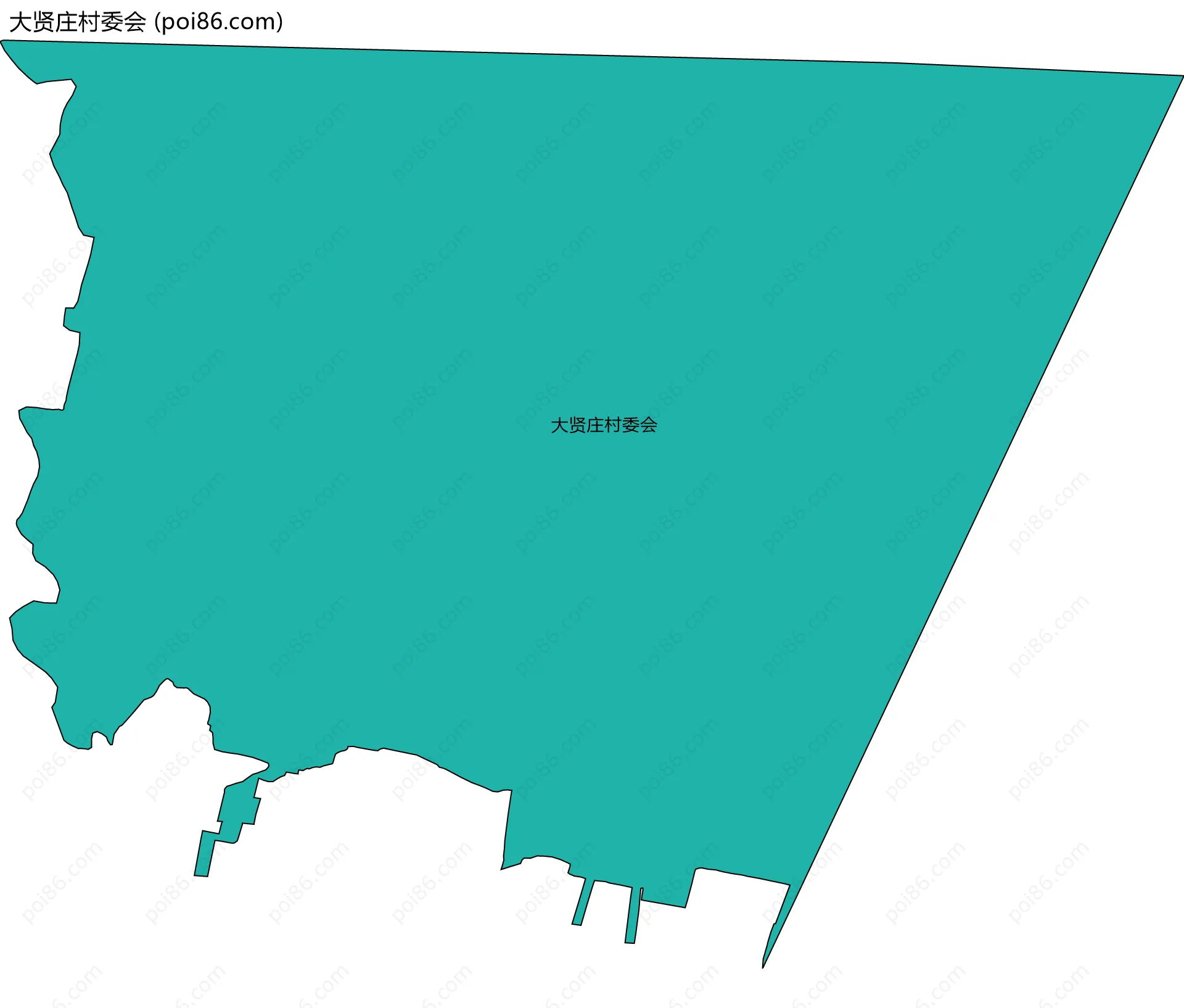 大贤庄村委会边界地图