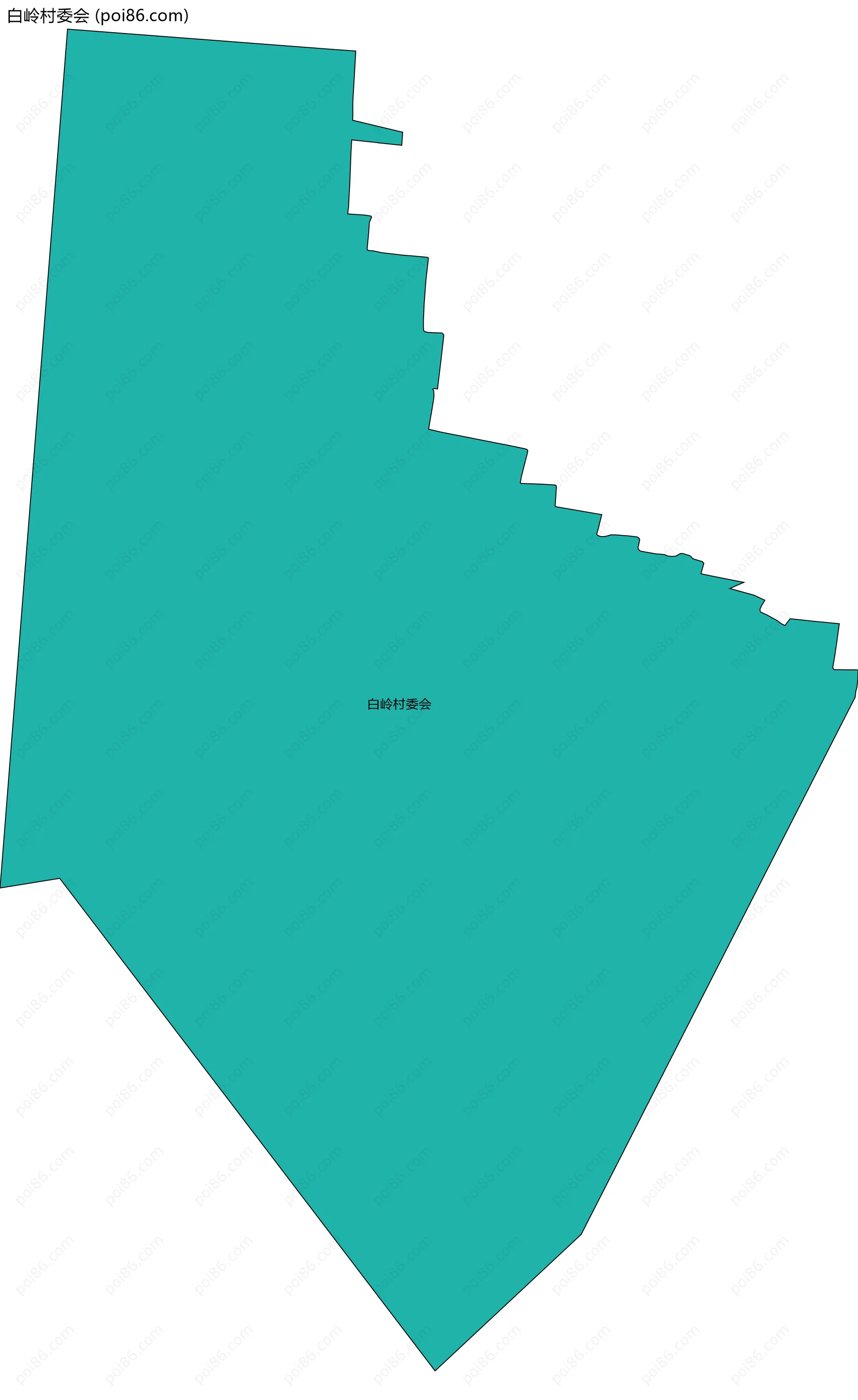 白岭村委会边界地图