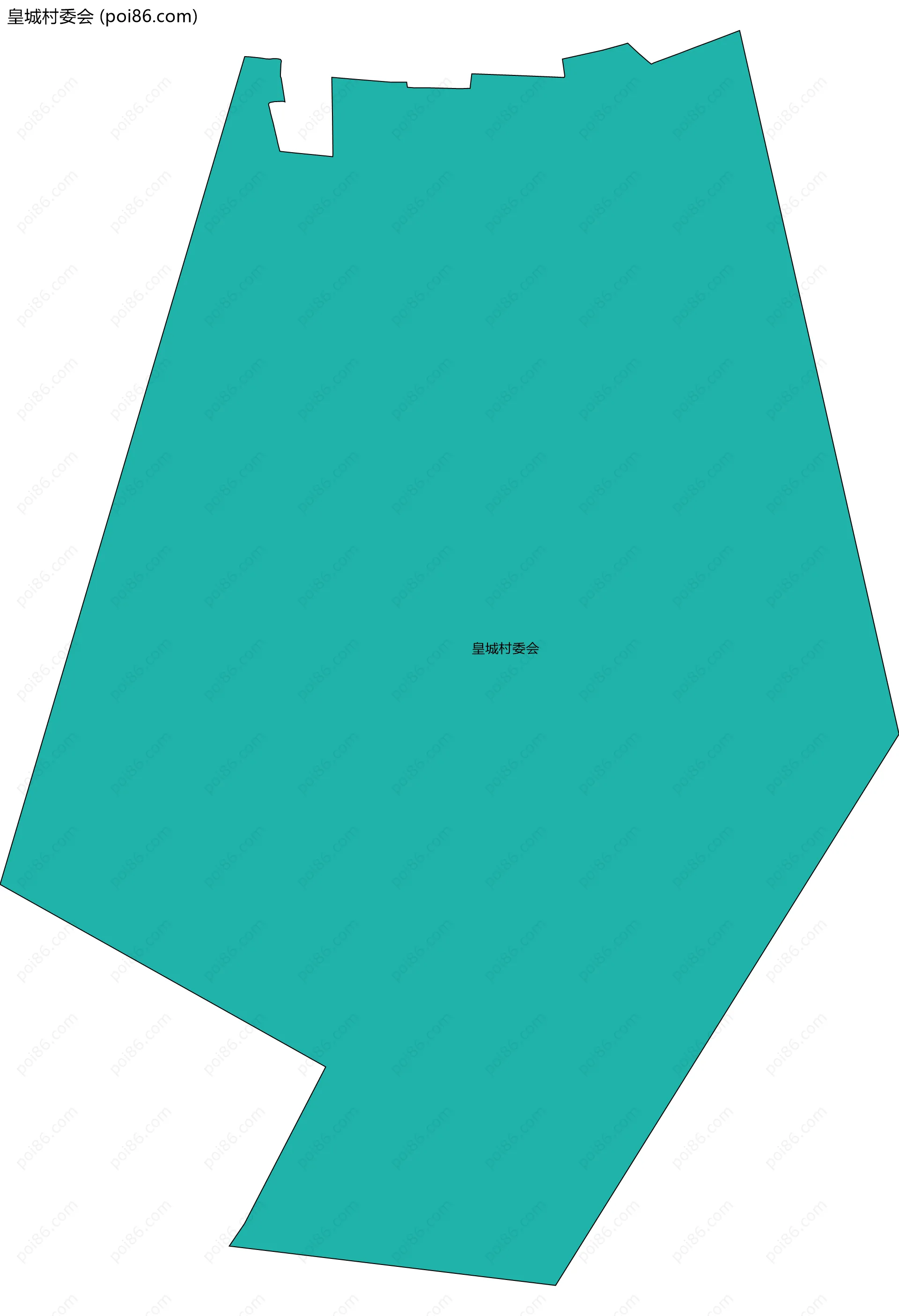 皇城村委会边界地图