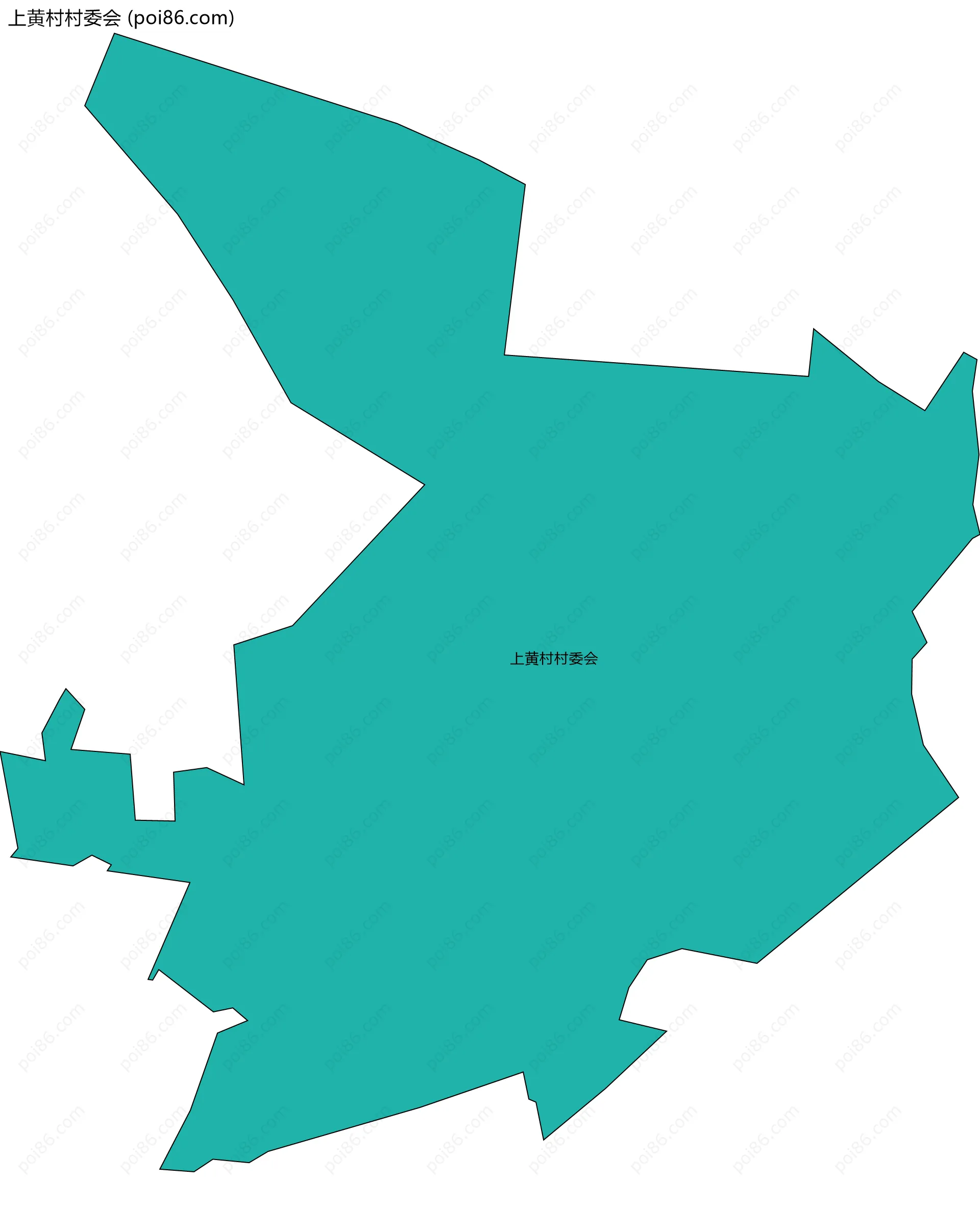 上黄村村委会边界地图