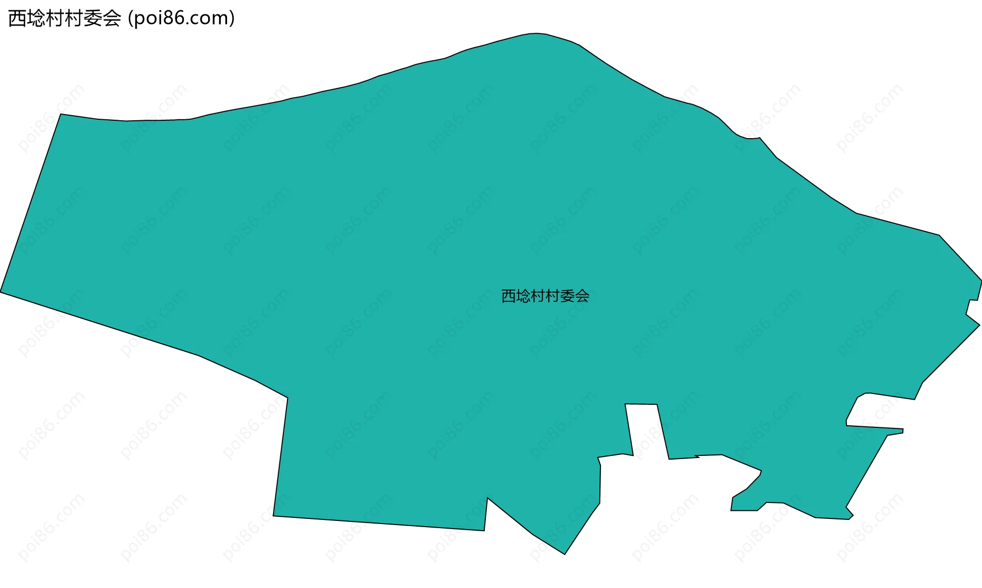 西埝村村委会边界地图