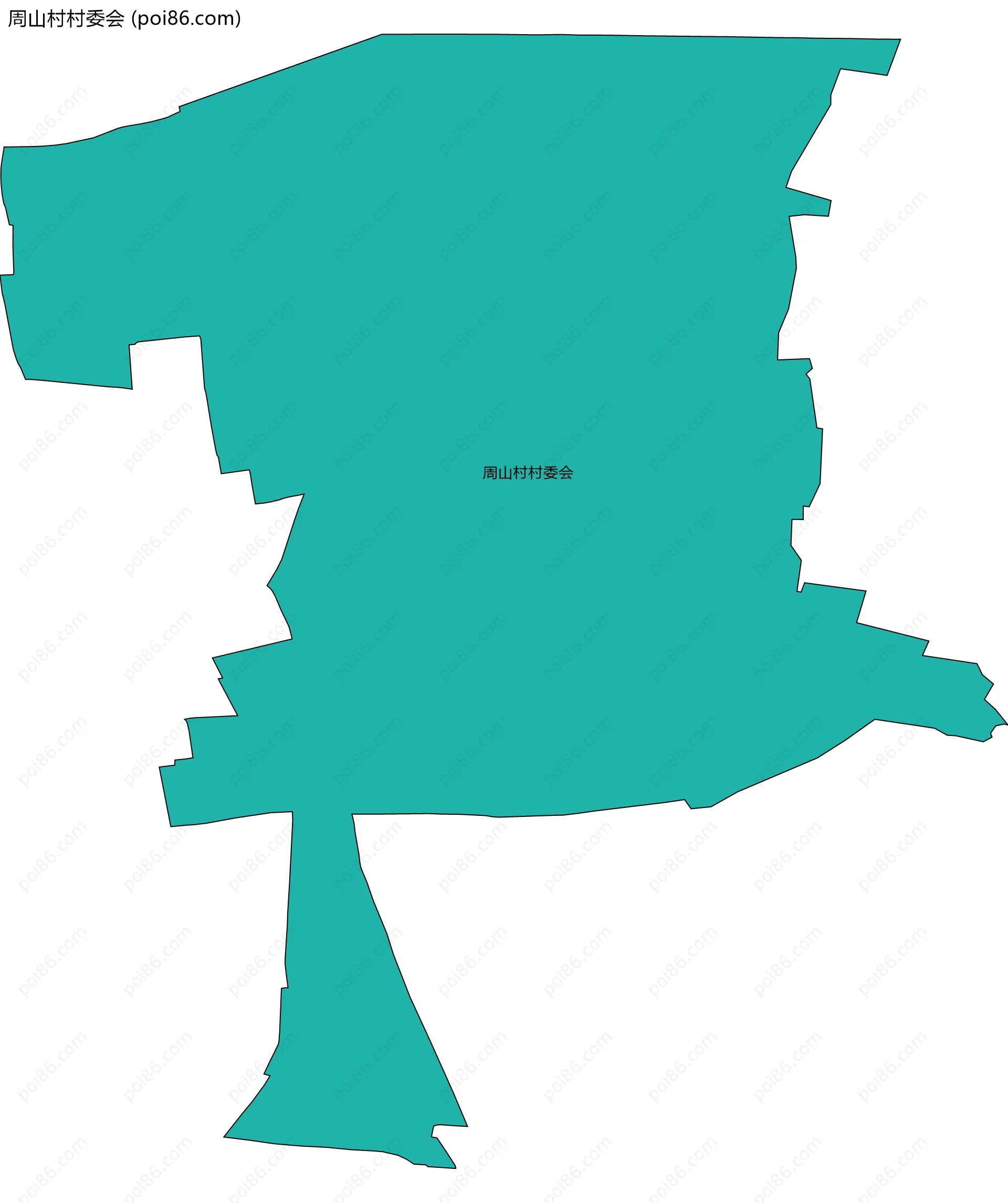 周山村村委会边界地图