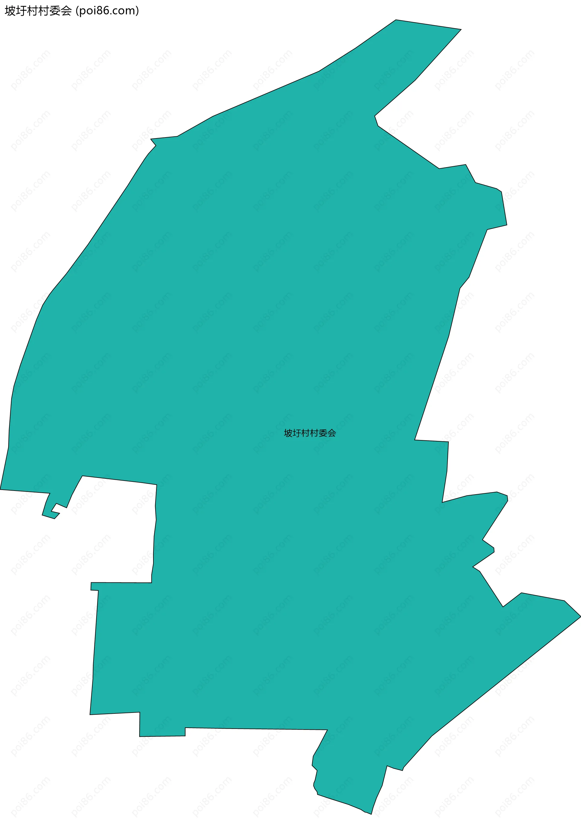 坡圩村村委会边界地图