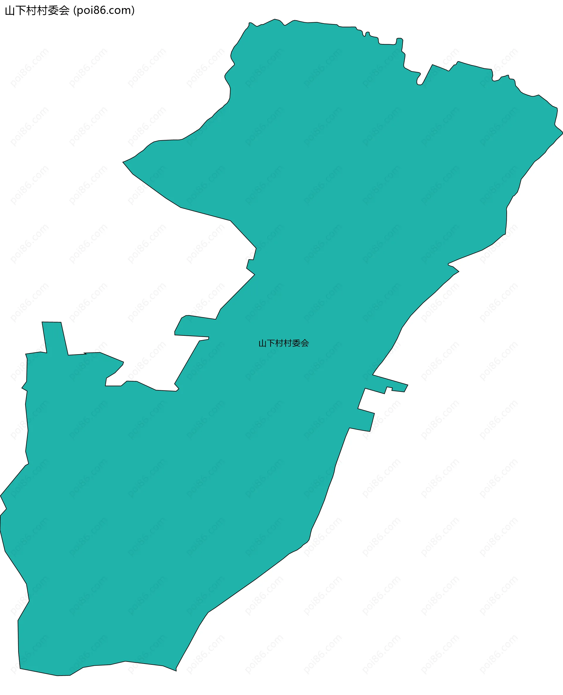 山下村村委会边界地图