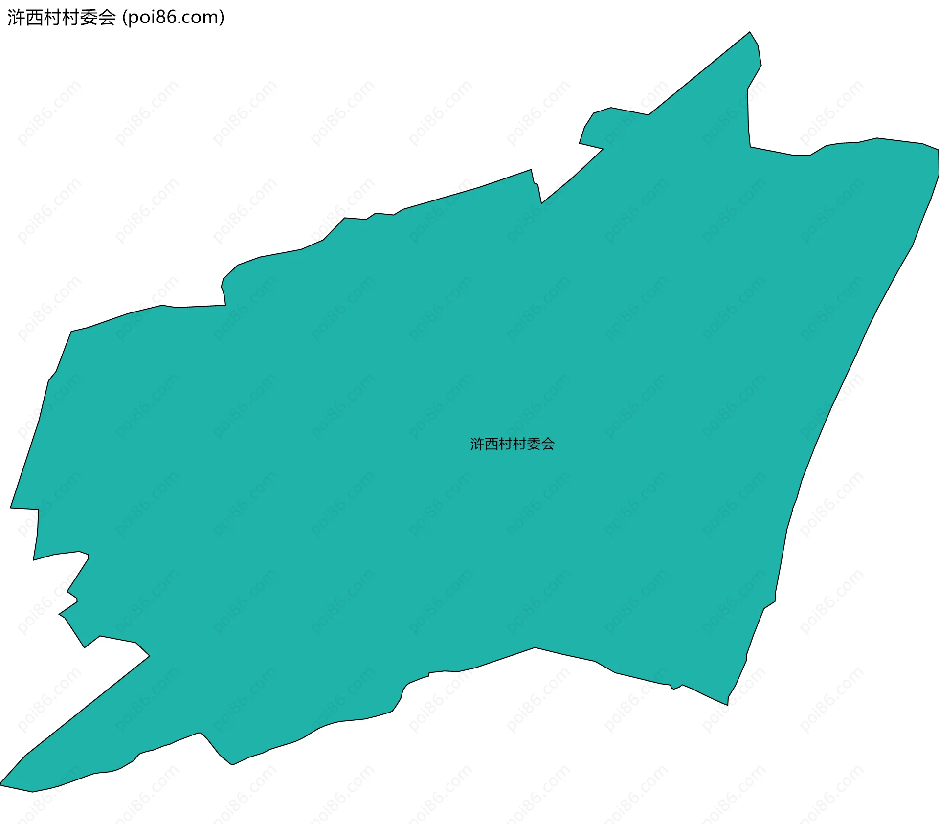 浒西村村委会边界地图