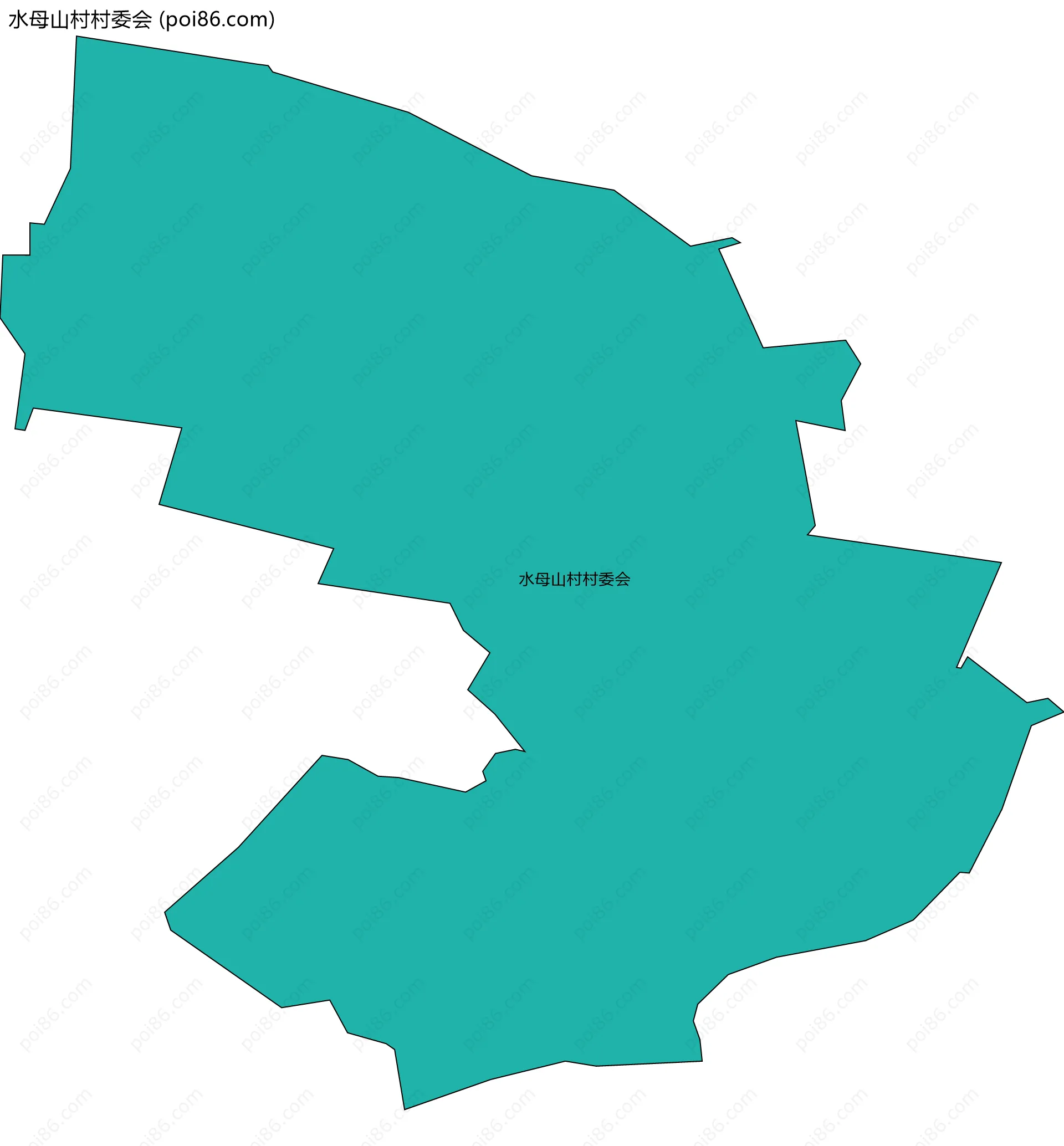 水母山村村委会边界地图