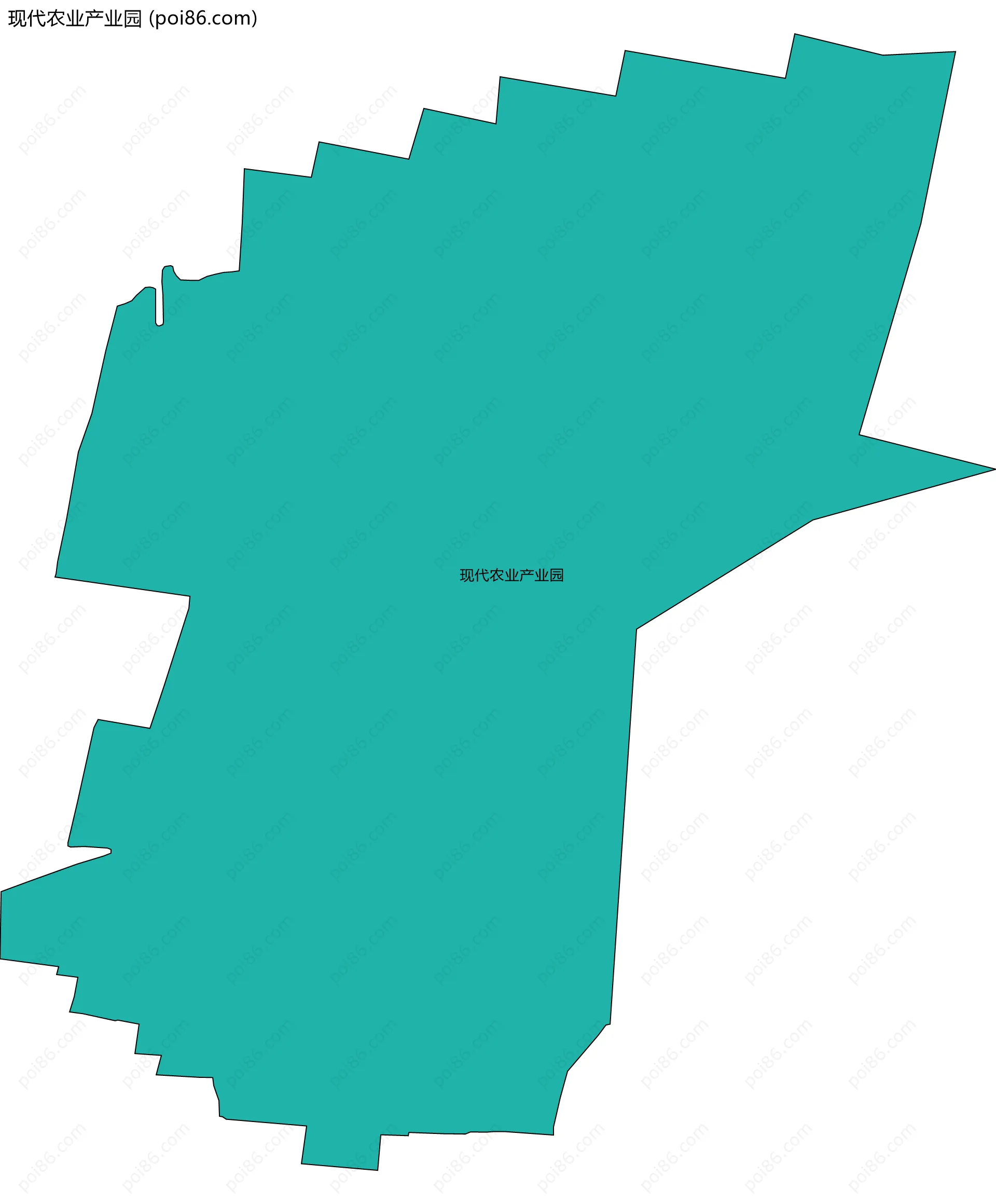 现代农业产业园边界地图