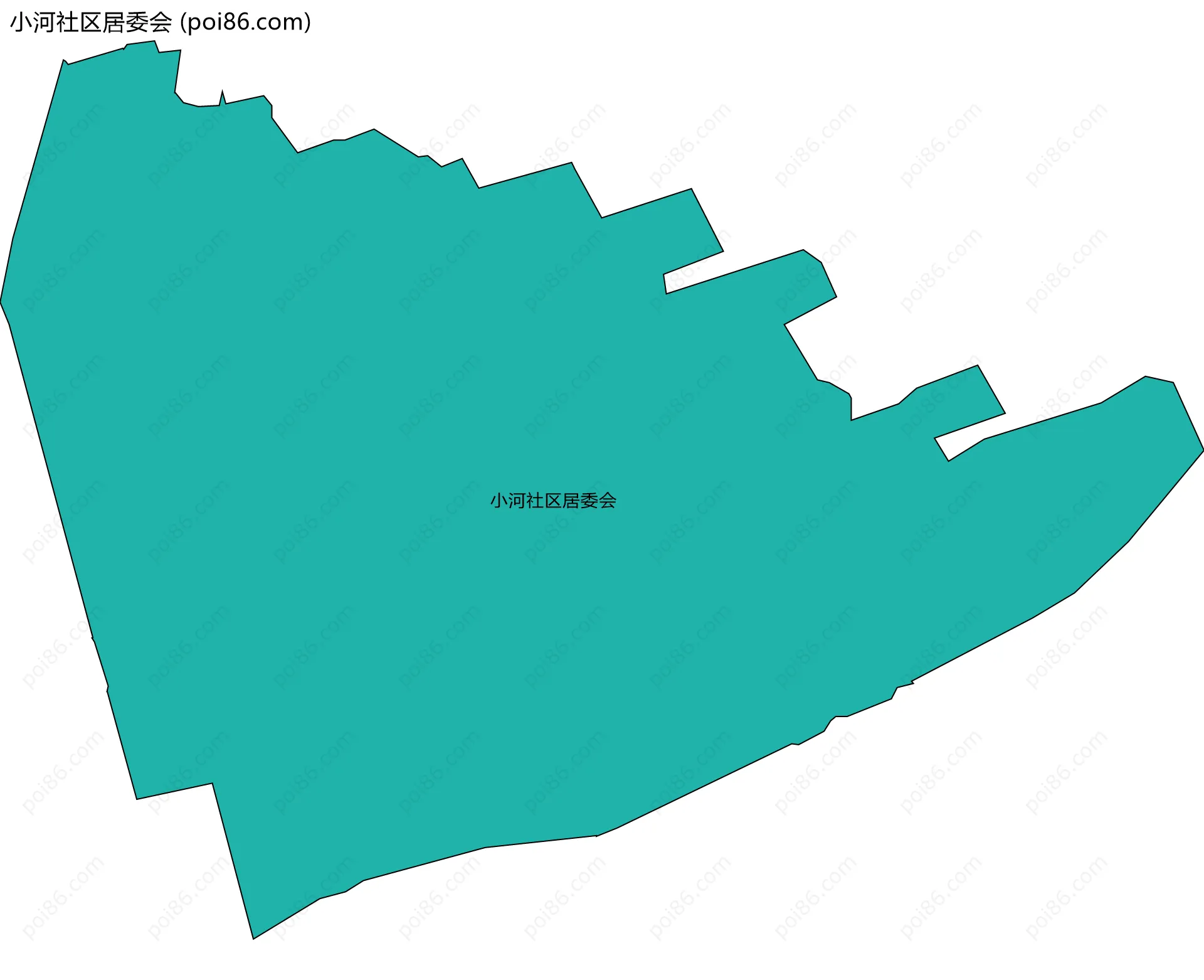 小河社区居委会边界地图