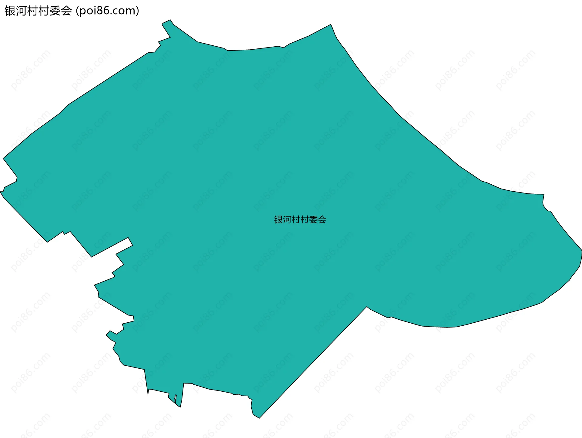 银河村村委会边界地图