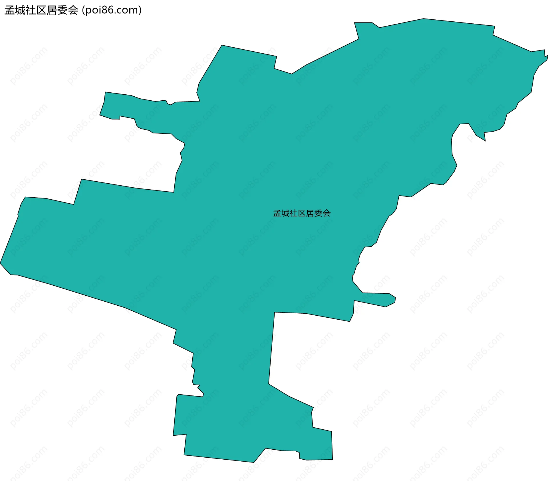 孟城社区居委会边界地图