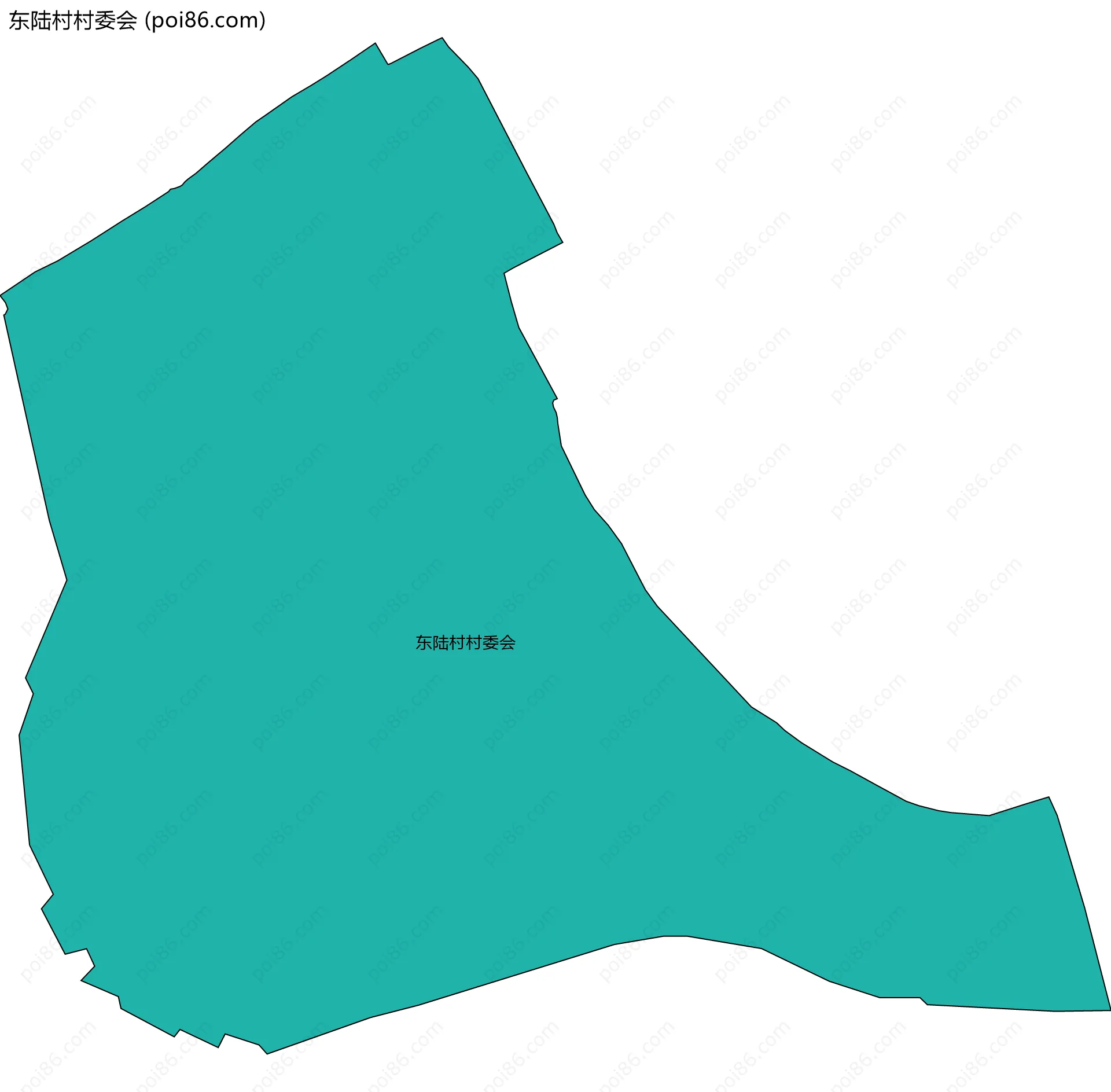 东陆村村委会边界地图