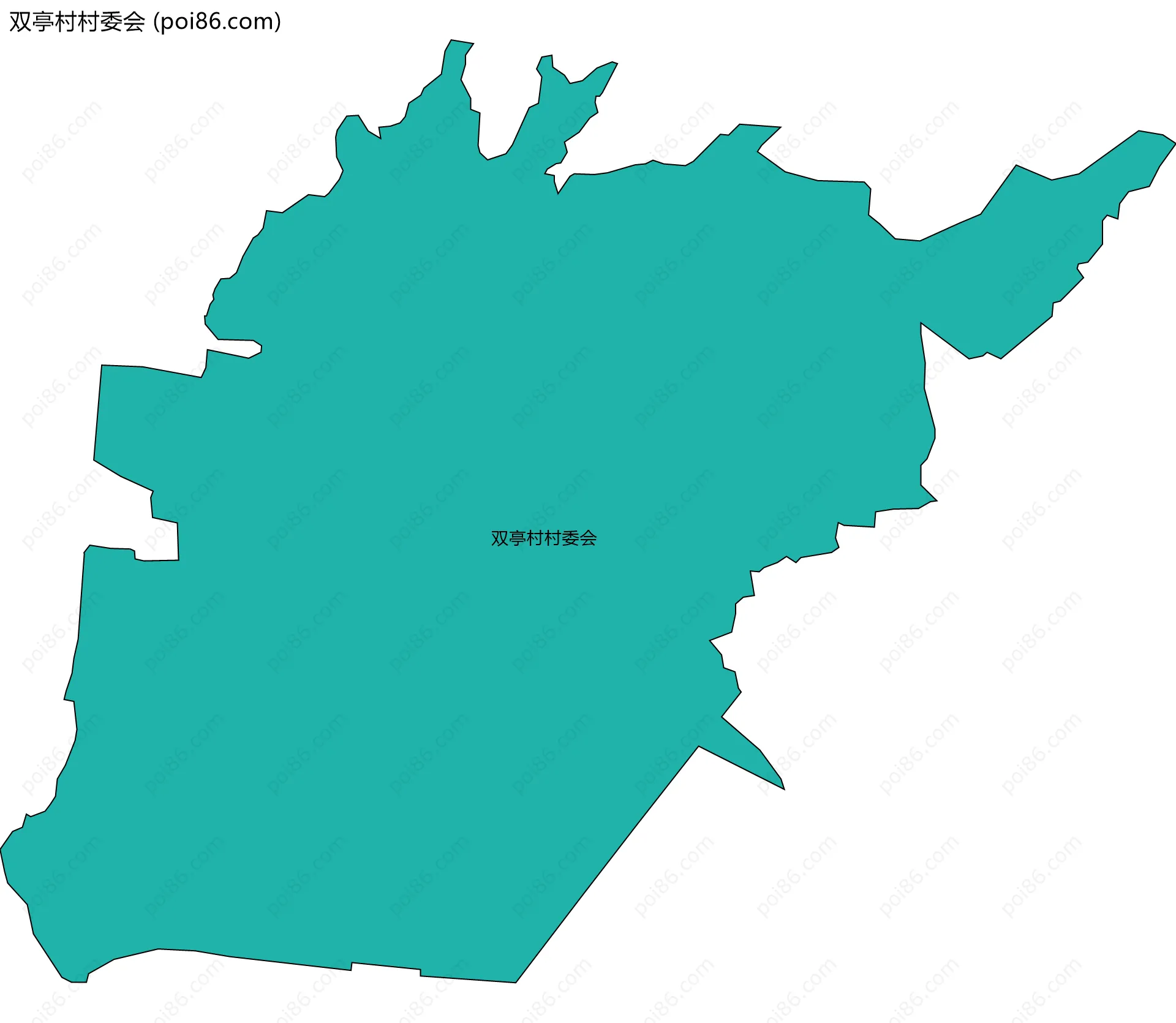 双亭村村委会边界地图