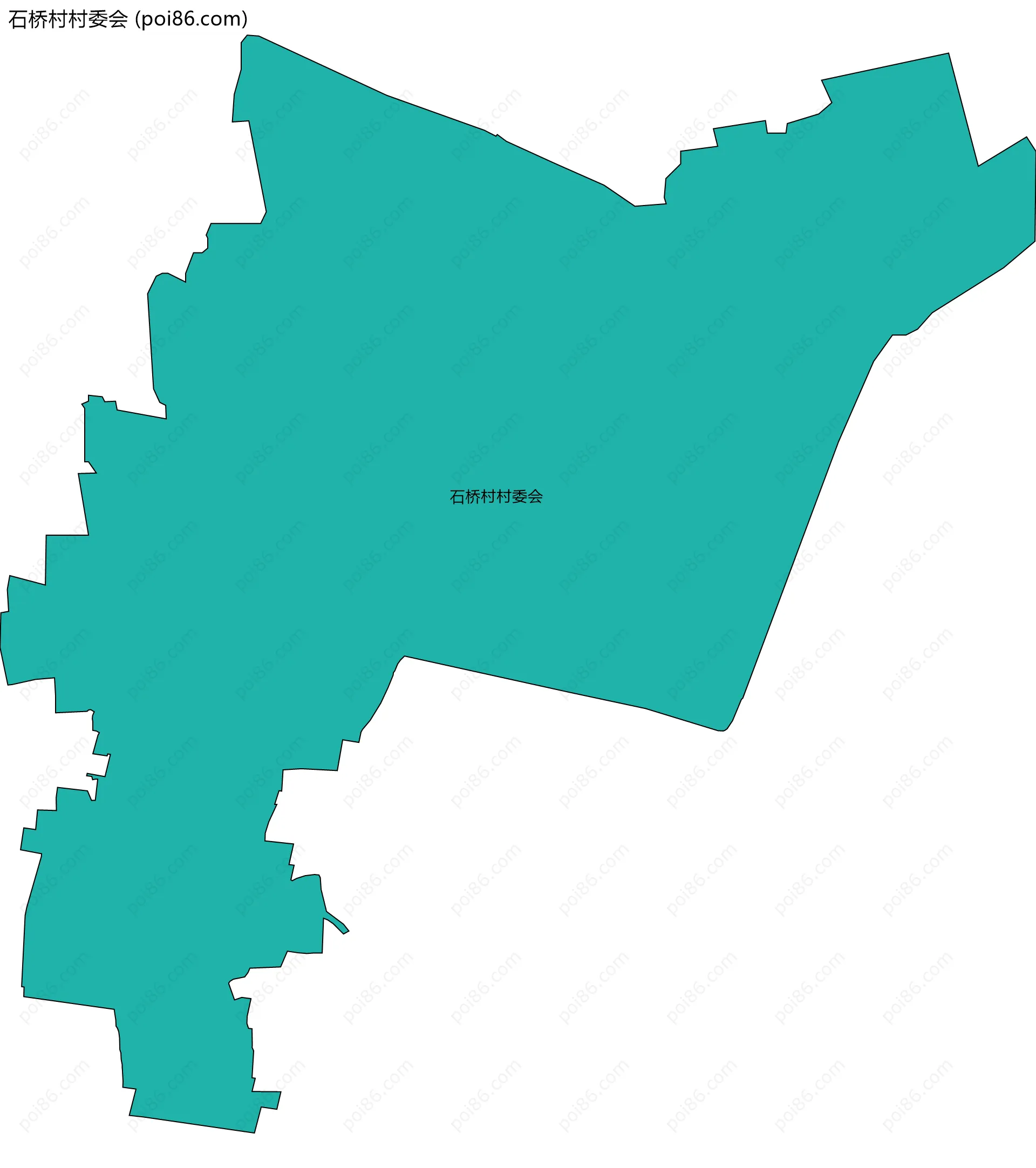 石桥村村委会边界地图