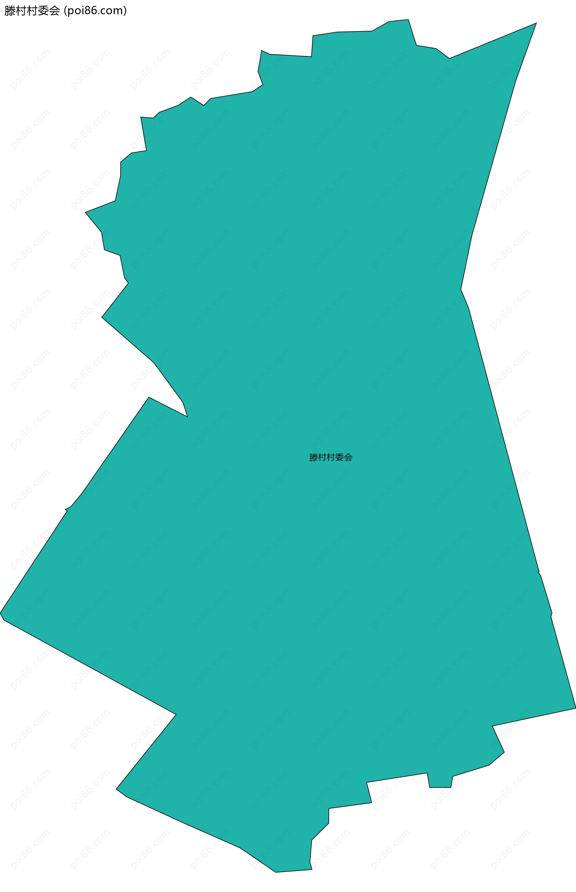 滕村村委会边界地图