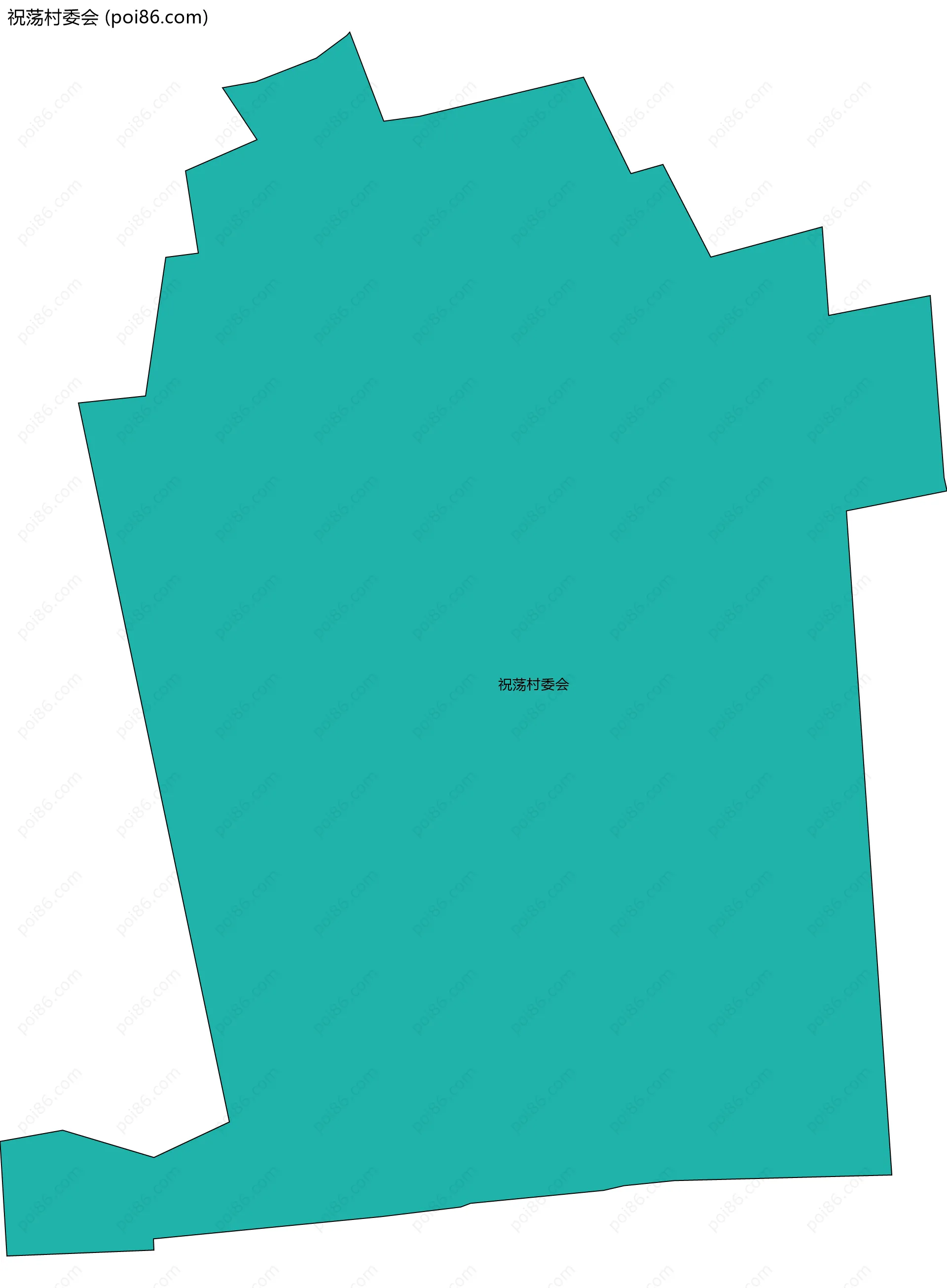 祝荡村委会边界地图