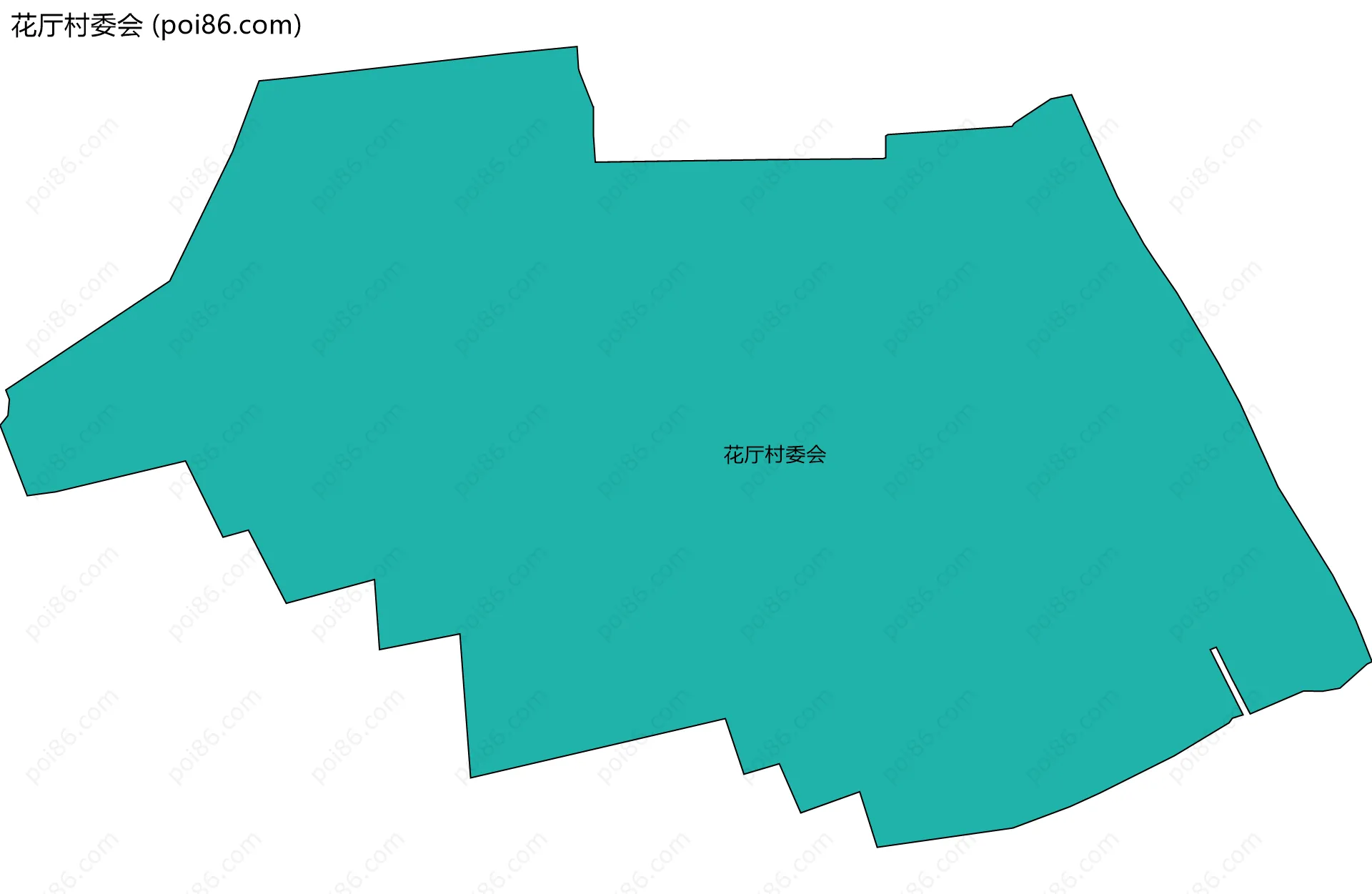 花厅村委会边界地图