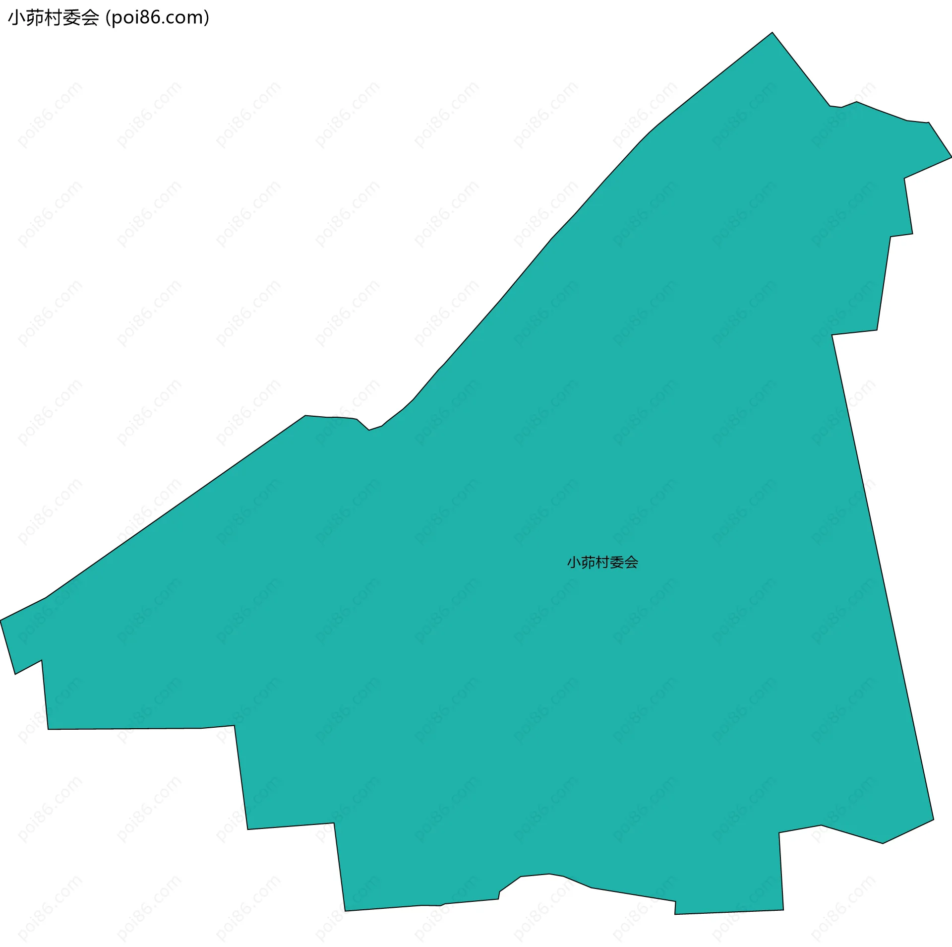 小茆村委会边界地图