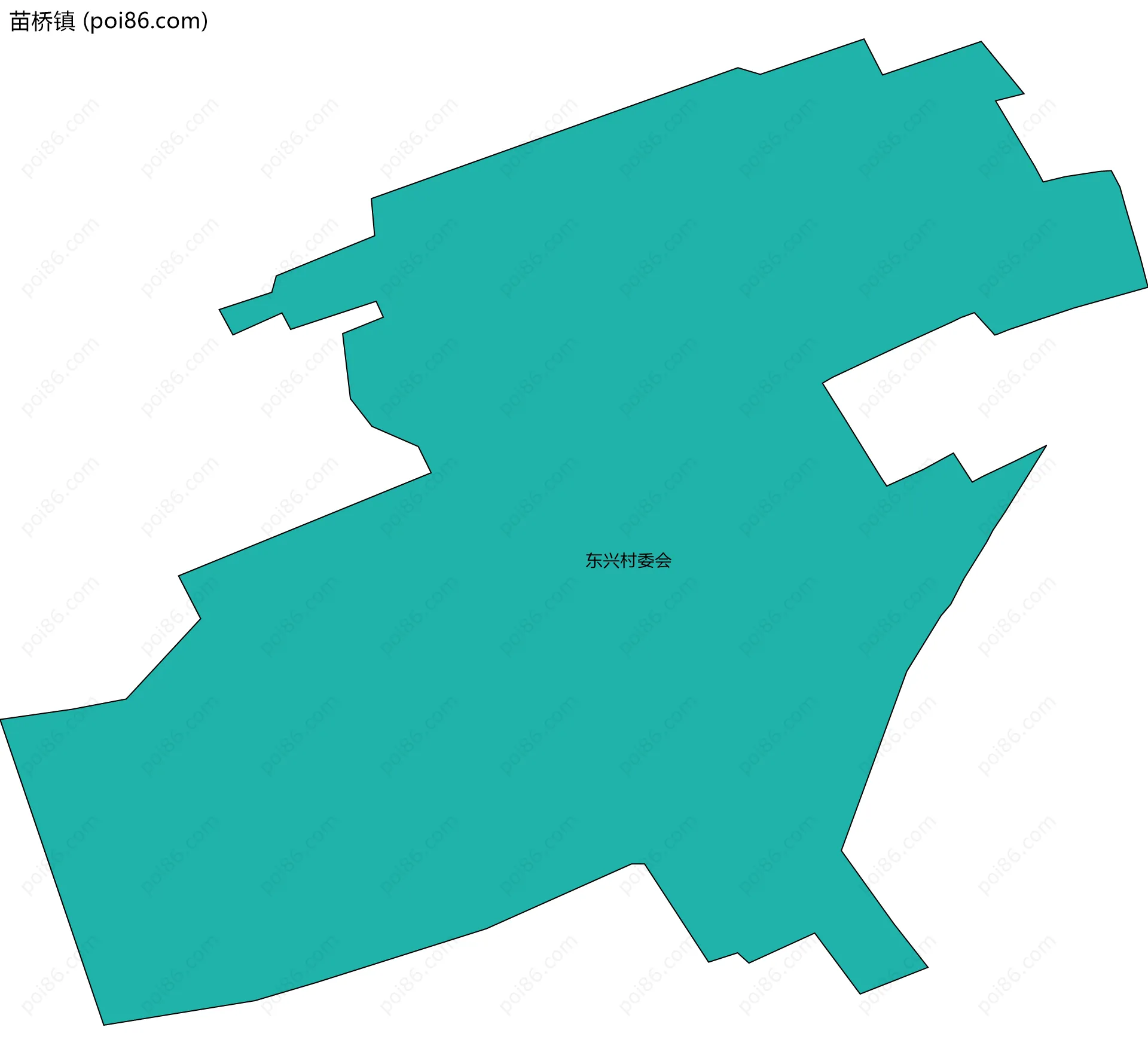 苗桥镇边界地图(五级行政区划)