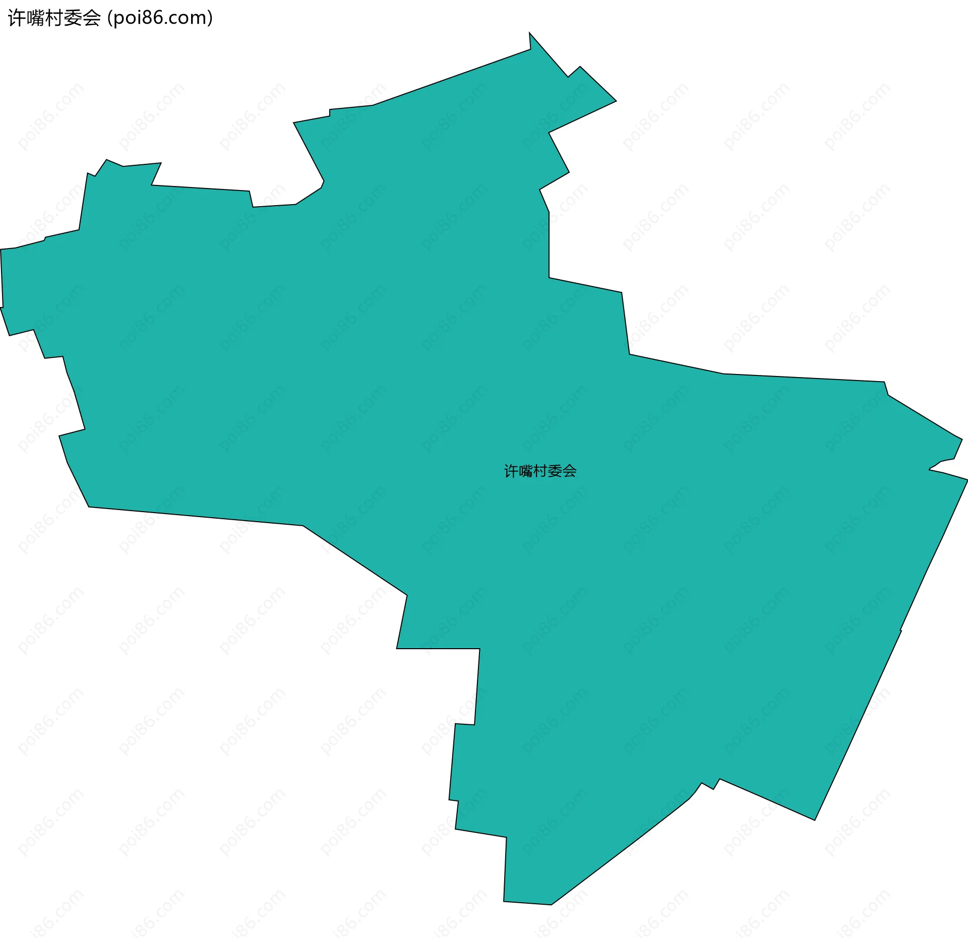 许嘴村委会边界地图
