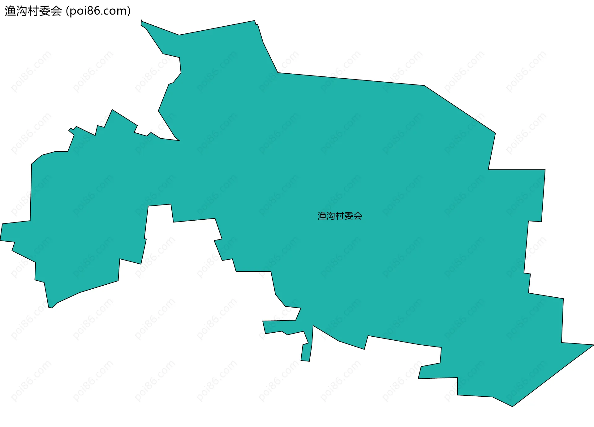 渔沟村委会边界地图
