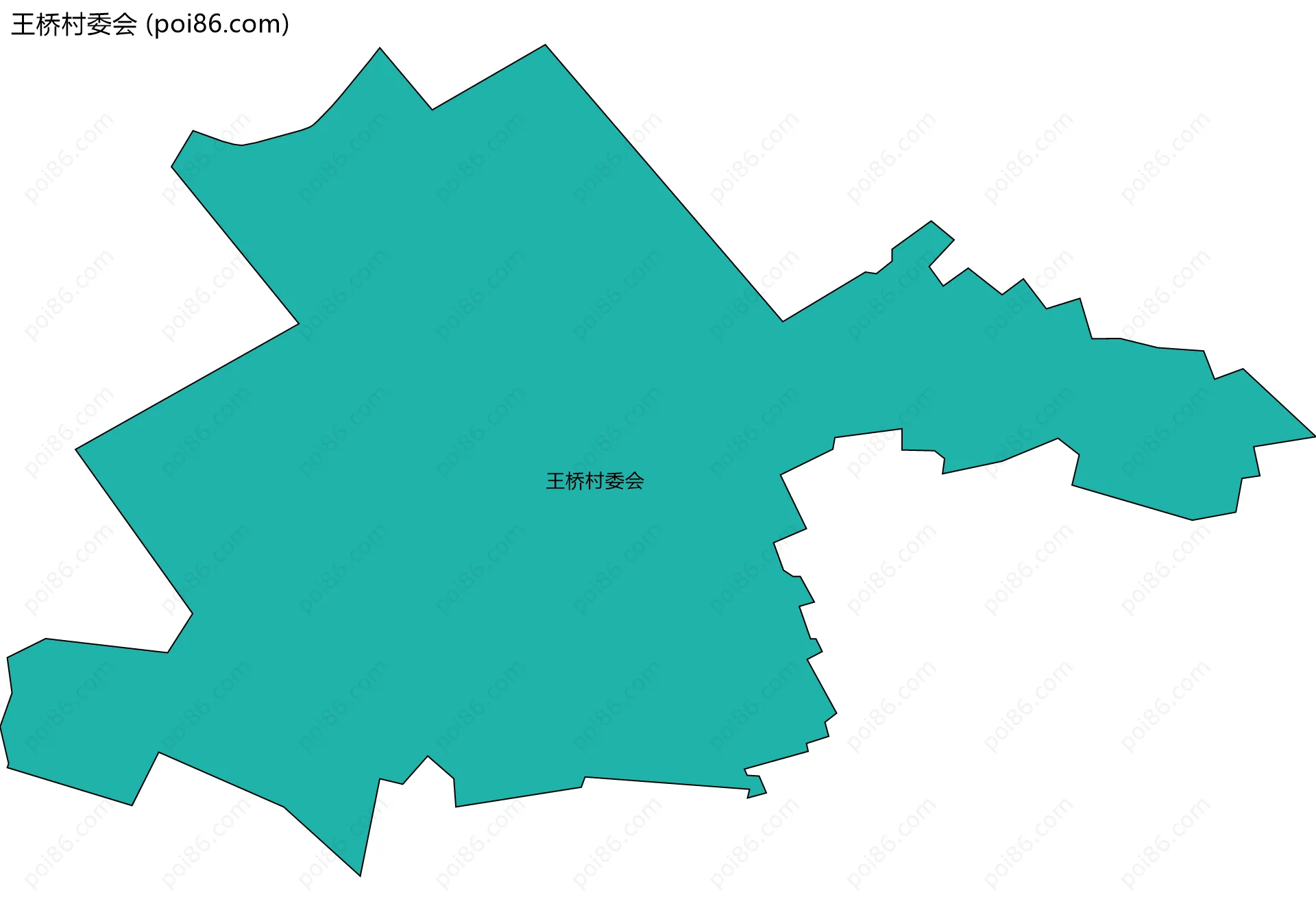 王桥村委会边界地图