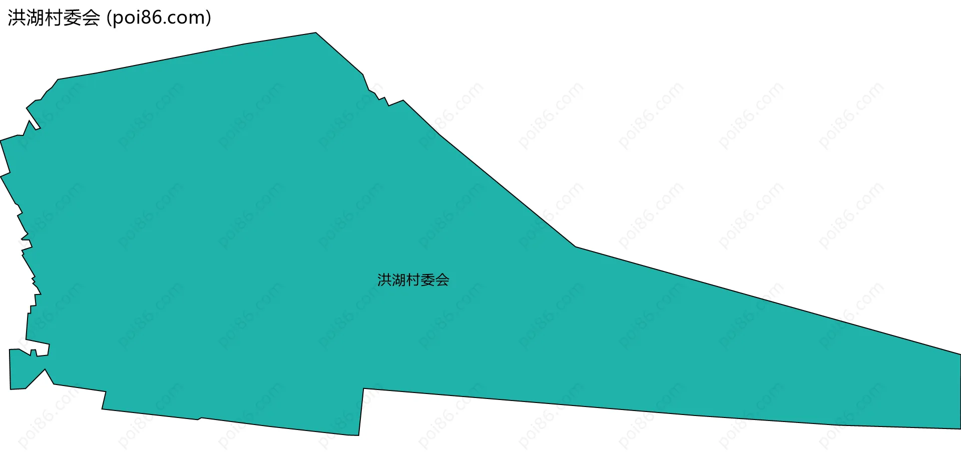 洪湖村委会边界地图