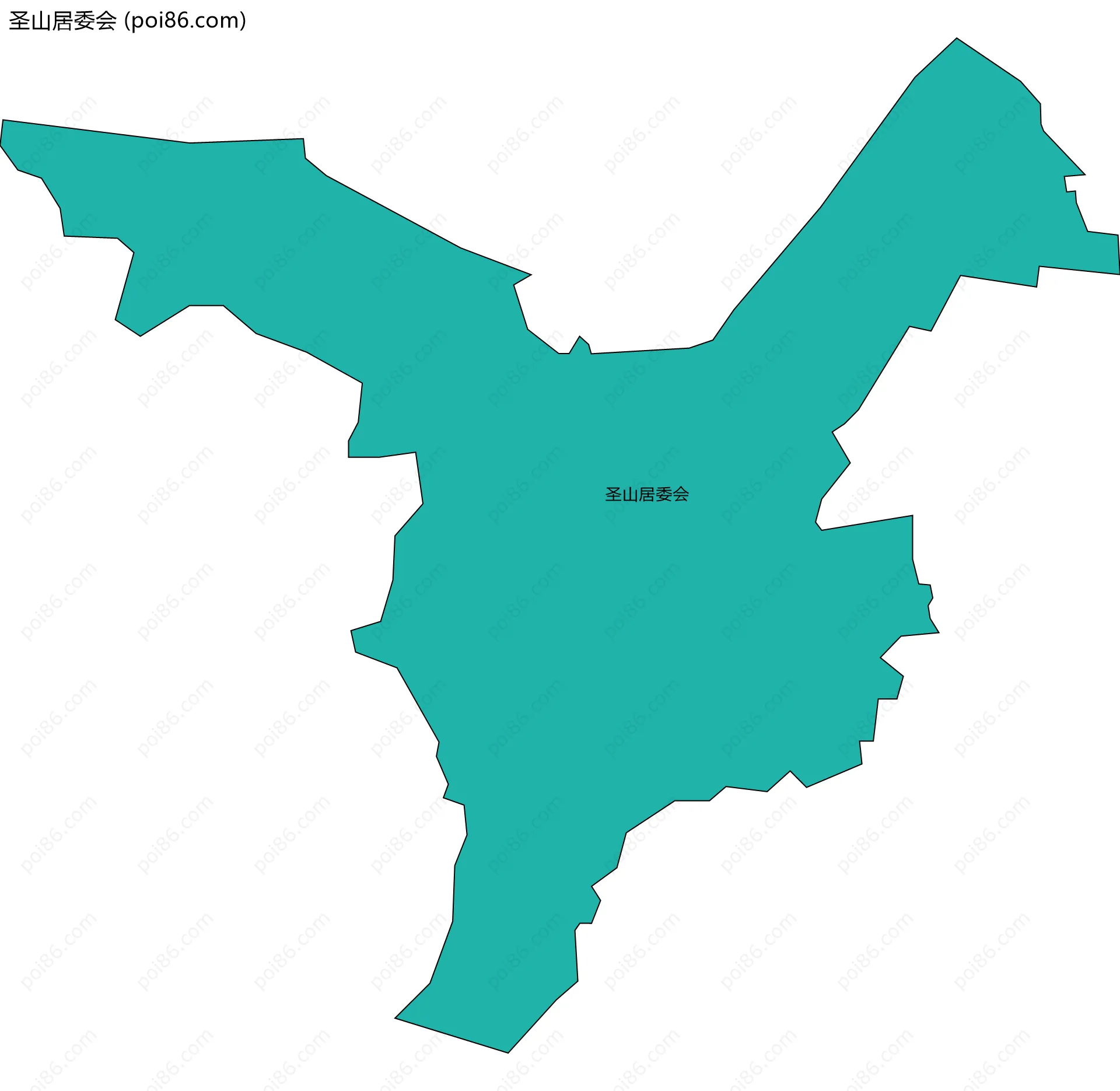 圣山居委会边界地图