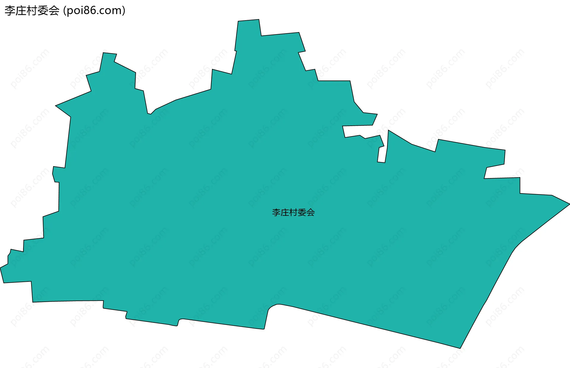 李庄村委会边界地图