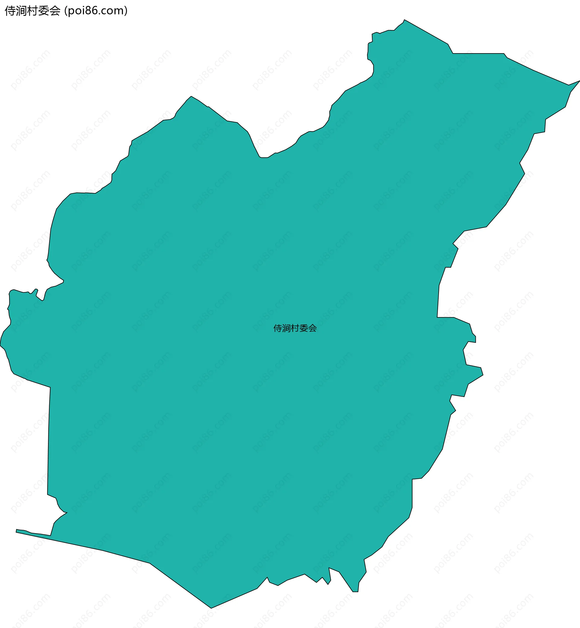 侍涧村委会边界地图